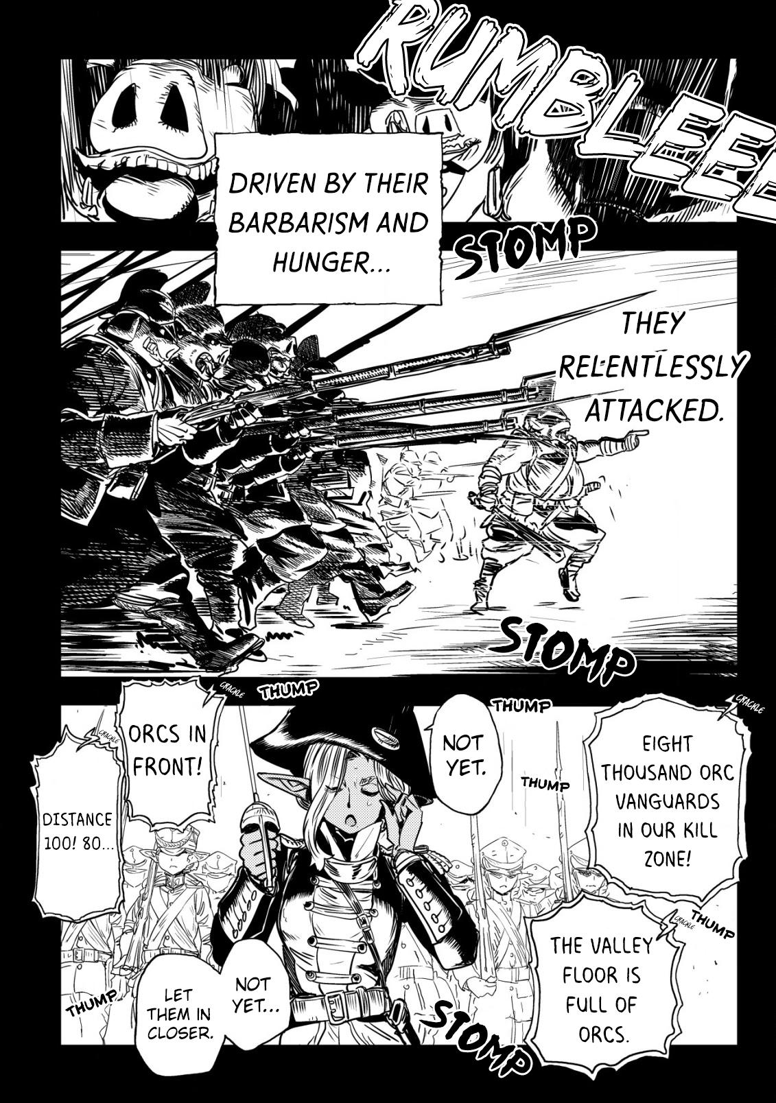 Orcsen Oukokushi ~Yaban na Orc no Kuni wa, Ikanishite Heiwa na Elf no Kuni wo Yakiharau ni Itatta ka~ Chapter 2 page 3 - 