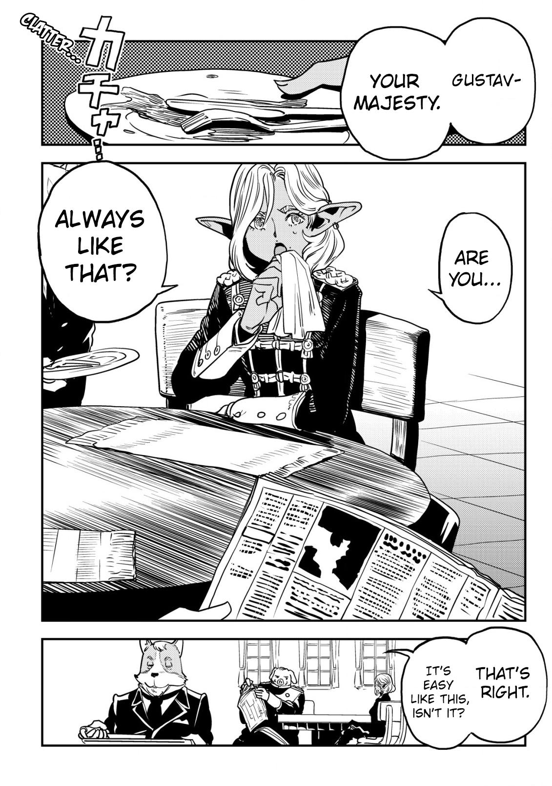 Orcsen Oukokushi ~Yaban na Orc no Kuni wa, Ikanishite Heiwa na Elf no Kuni wo Yakiharau ni Itatta ka~ Chapter 2 page 38 - 