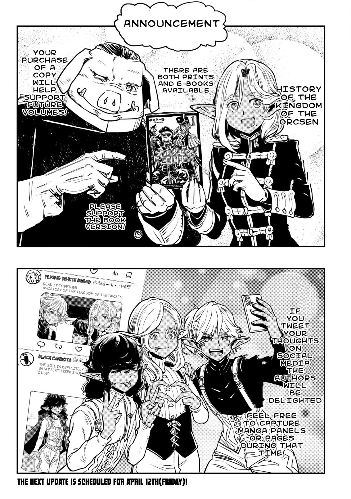 Orcsen Oukokushi ~Yaban na Orc no Kuni wa, Ikanishite Heiwa na Elf no Kuni wo Yakiharau ni Itatta ka~ Chapter 3 page 55 - 