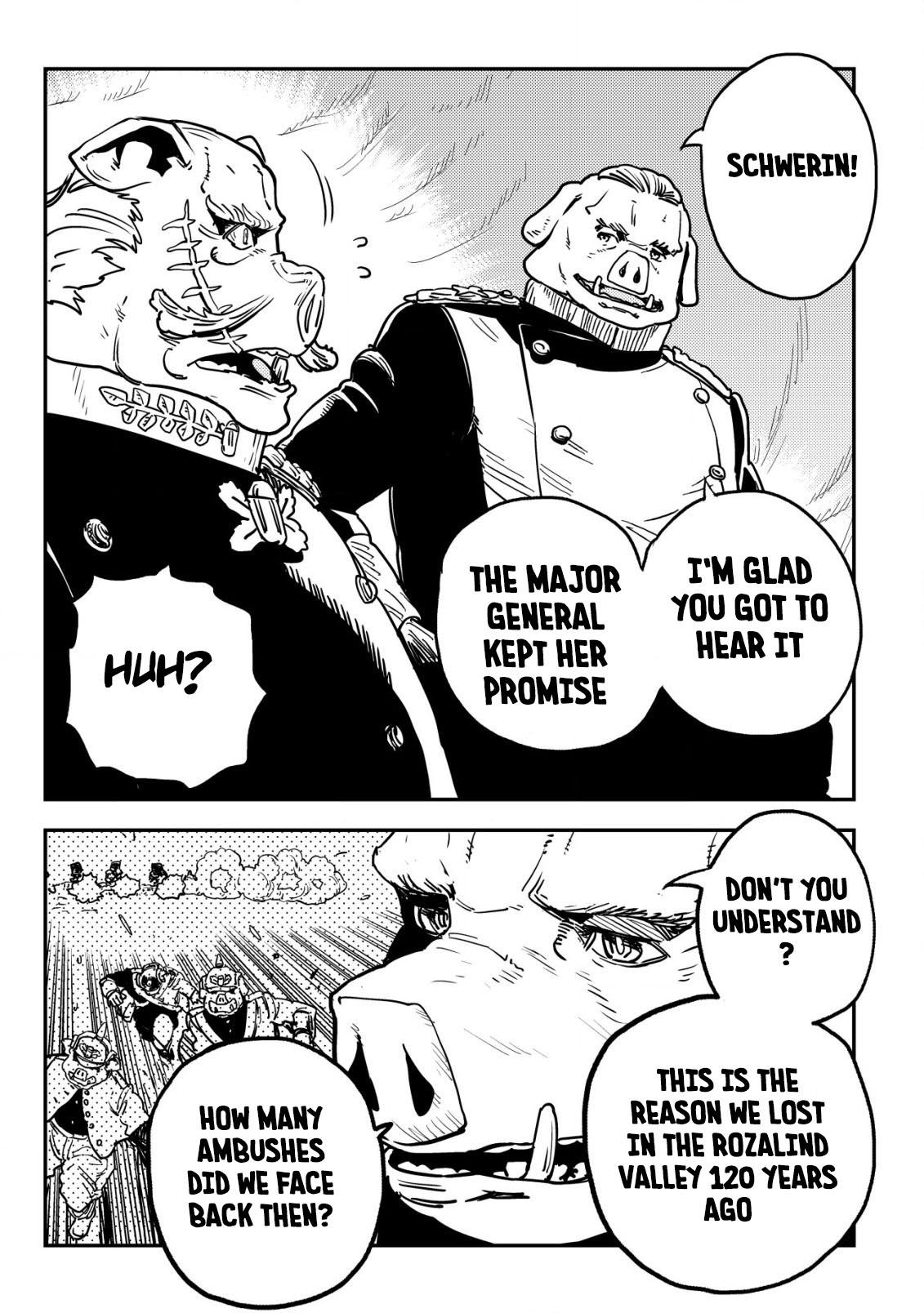 Orcsen Oukokushi ~Yaban na Orc no Kuni wa, Ikanishite Heiwa na Elf no Kuni wo Yakiharau ni Itatta ka~ Chapter 6 page 28 - 