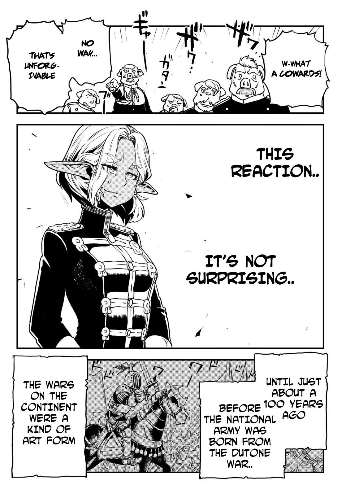 Orcsen Oukokushi ~Yaban na Orc no Kuni wa, Ikanishite Heiwa na Elf no Kuni wo Yakiharau ni Itatta ka~ Chapter 6 page 34 - 