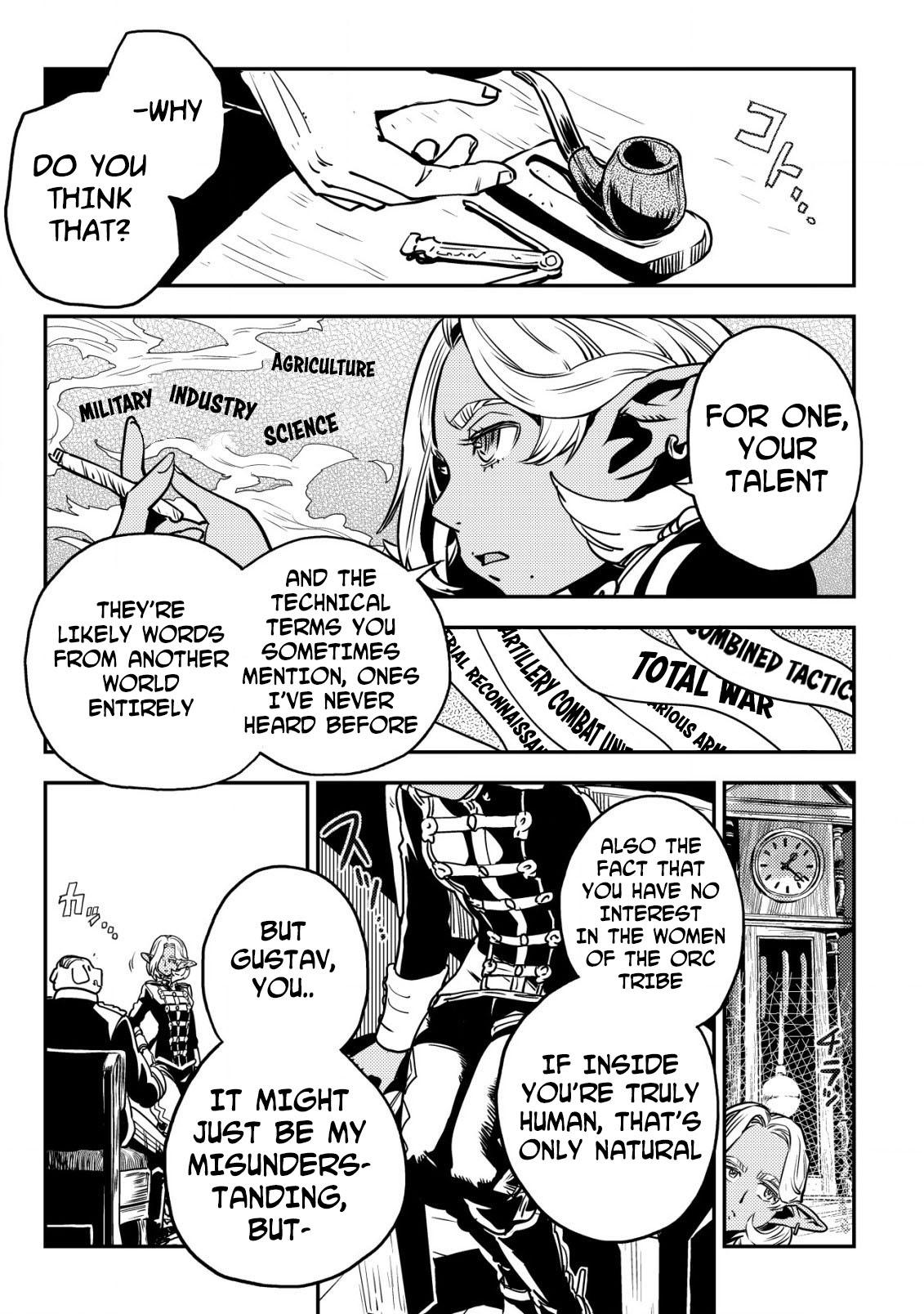 Orcsen Oukokushi ~Yaban na Orc no Kuni wa, Ikanishite Heiwa na Elf no Kuni wo Yakiharau ni Itatta ka~ Chapter 7 page 38 - 