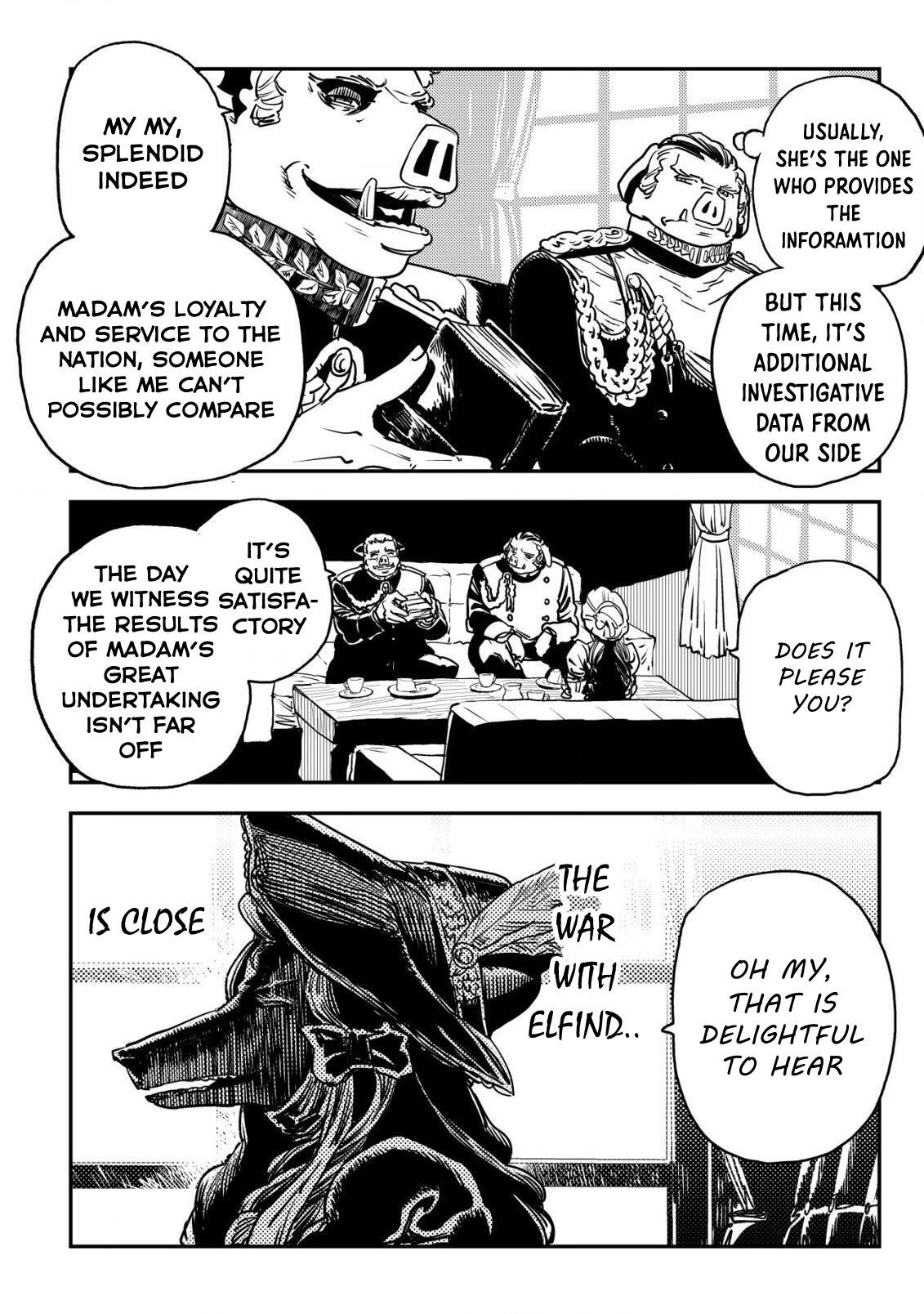 Orcsen Oukokushi ~Yaban na Orc no Kuni wa, Ikanishite Heiwa na Elf no Kuni wo Yakiharau ni Itatta ka~ Chapter 9 page 13 - 