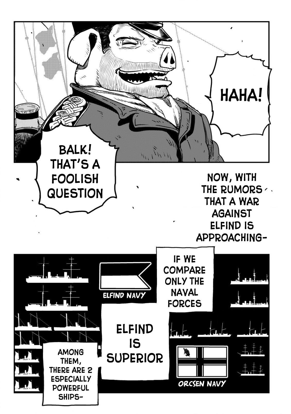 Orcsen Oukokushi ~Yaban na Orc no Kuni wa, Ikanishite Heiwa na Elf no Kuni wo Yakiharau ni Itatta ka~ Chapter 9 page 42 - 