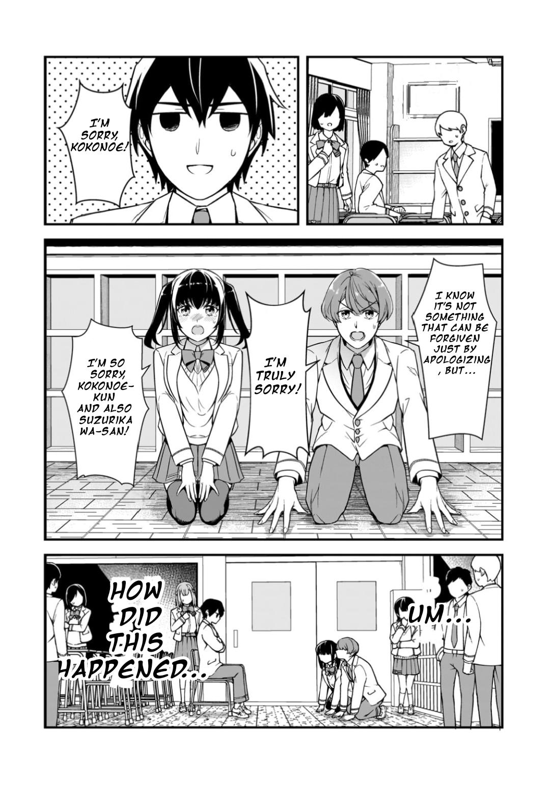 Ore ni Trauma wo Ataeta Joshi-tachi ga Chirachira Mitekuru kedo, Zannen desu ga Teokure desu Chapter 14.1 page 9 - 