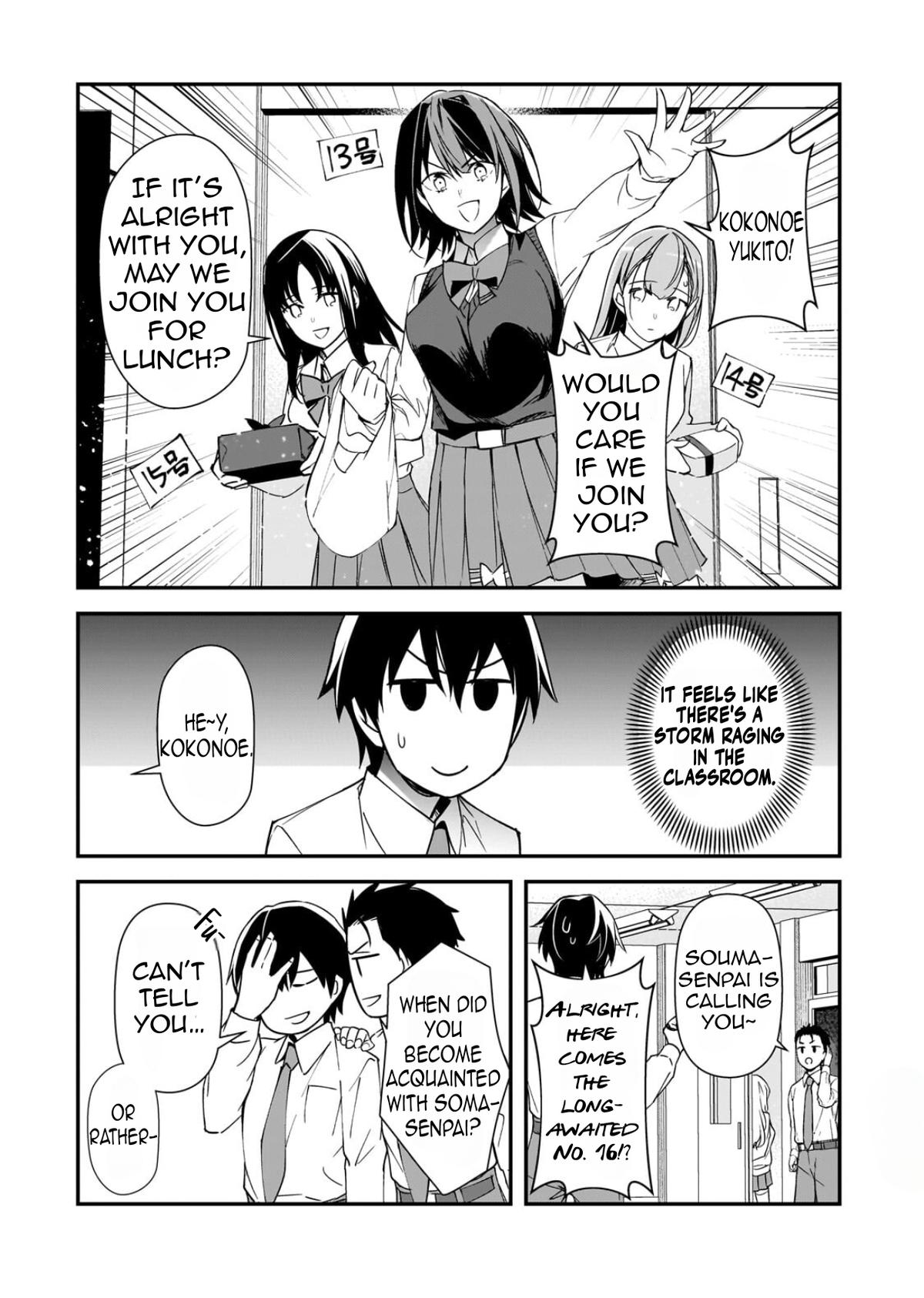 Ore ni Trauma wo Ataeta Joshi-tachi ga Chirachira Mitekuru kedo, Zannen desu ga Teokure desu Chapter 30.2 page 4 - 