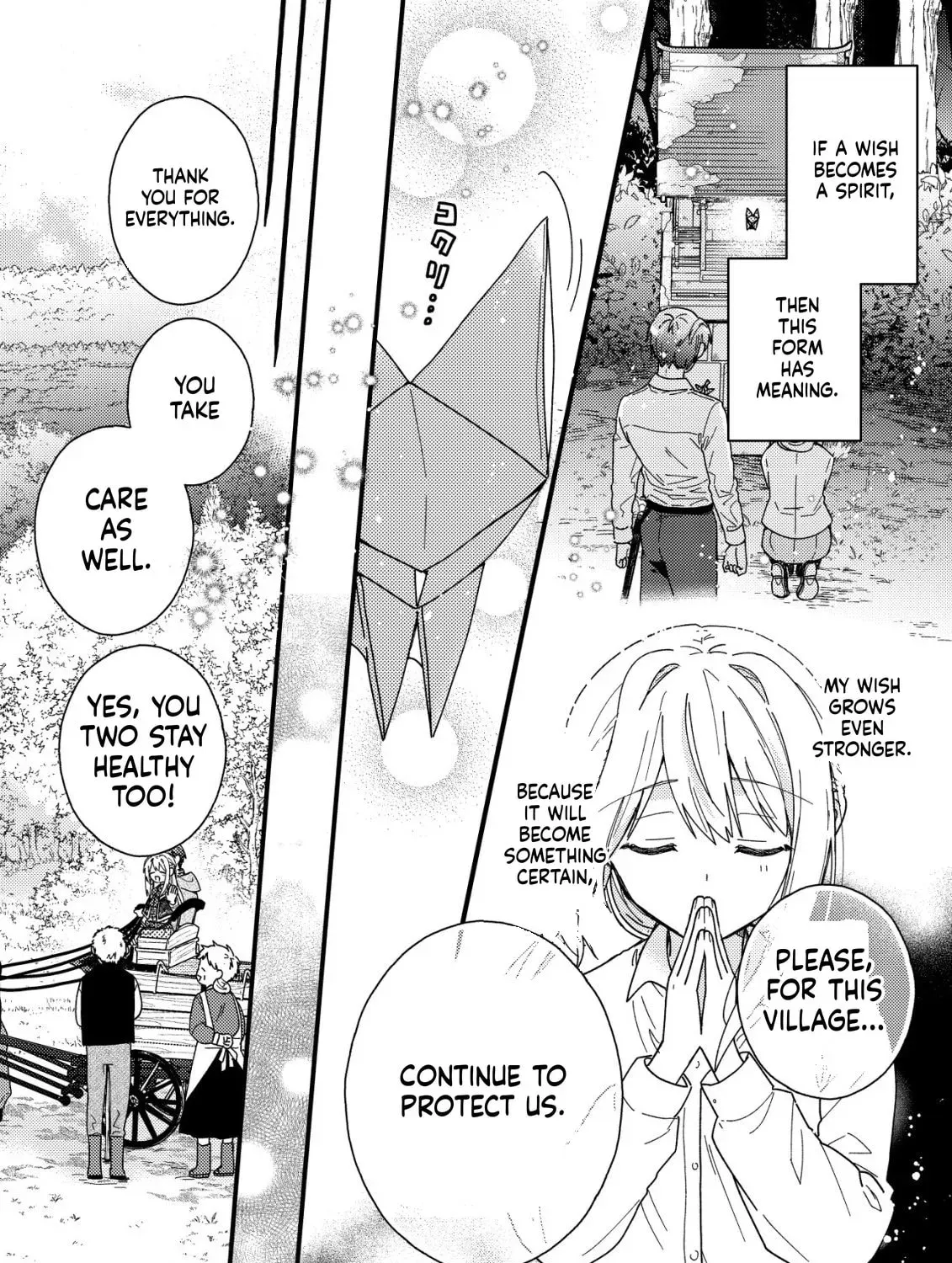 Origami Shokunin Mimosa no Nikkichou: Byoujaku Datta Watashi wa Isekai ni Tensei Shite Kenkou na Karada o Te ni Ireta node, Zense de Dekinakatta Ongaeshi no Tabi ni Deru Chapter 3 page 54 - 