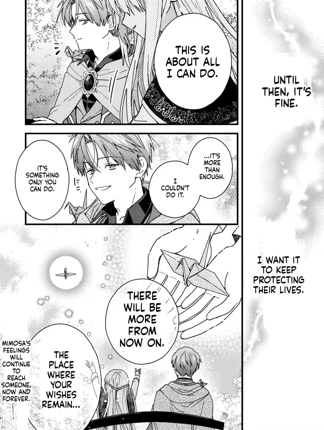 Origami Shokunin Mimosa no Nikkichou: Byoujaku Datta Watashi wa Isekai ni Tensei Shite Kenkou na Karada o Te ni Ireta node, Zense de Dekinakatta Ongaeshi no Tabi ni Deru Chapter 3 page 58 - 