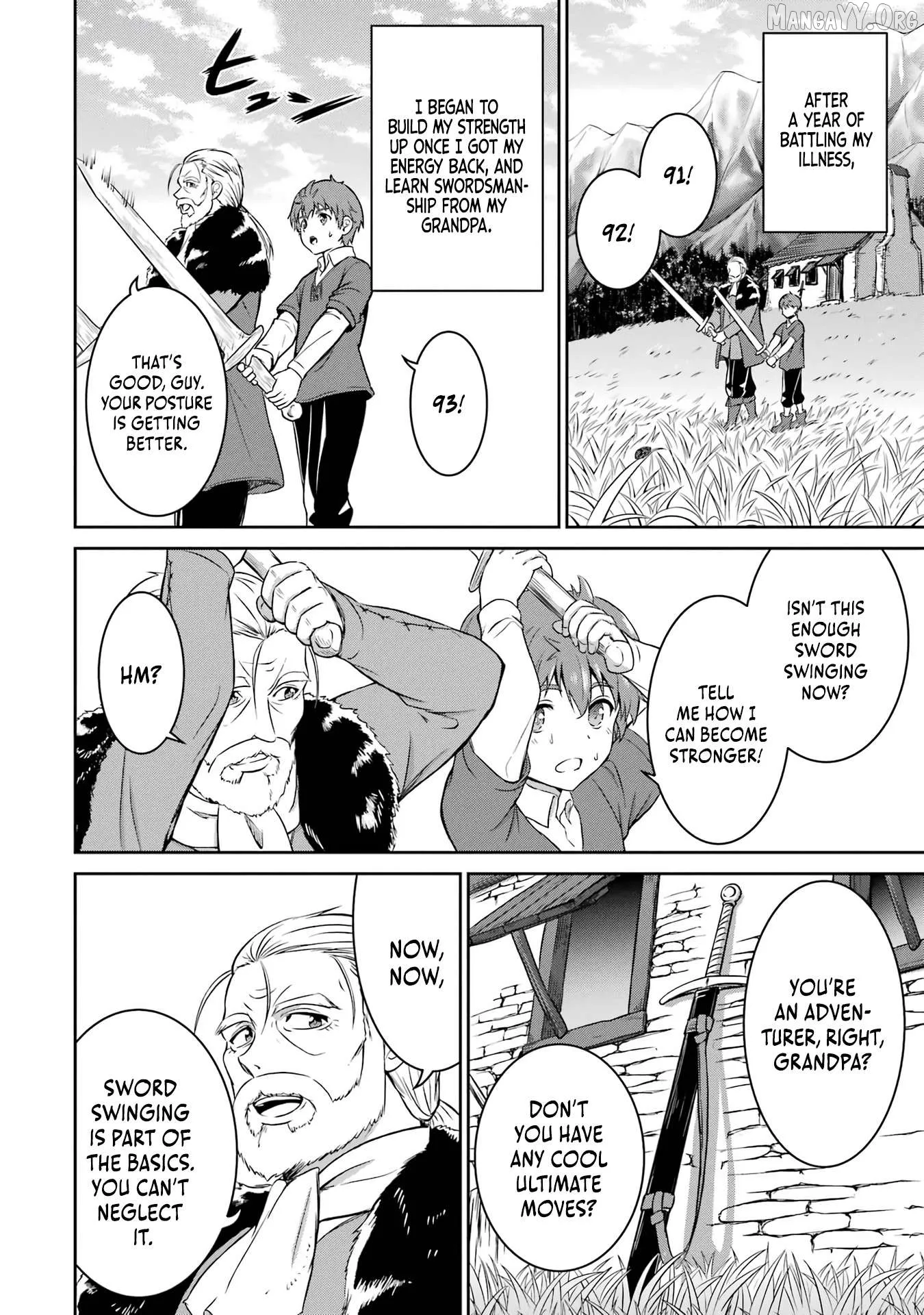 Ossan Boukensha no Okureta Eiyuu-tan  Kansha no Suburi o 1 nichi 1 man Kaishite itara, Kensei ga Deshi-iri Shigan ni Yatte Kita Chapter 1 page 20 - 