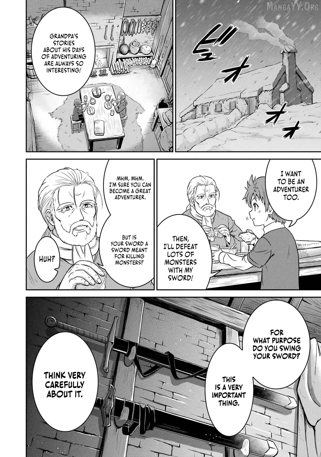 Ossan Boukensha no Okureta Eiyuu-tan  Kansha no Suburi o 1 nichi 1 man Kaishite itara, Kensei ga Deshi-iri Shigan ni Yatte Kita Chapter 1 page 26 - 