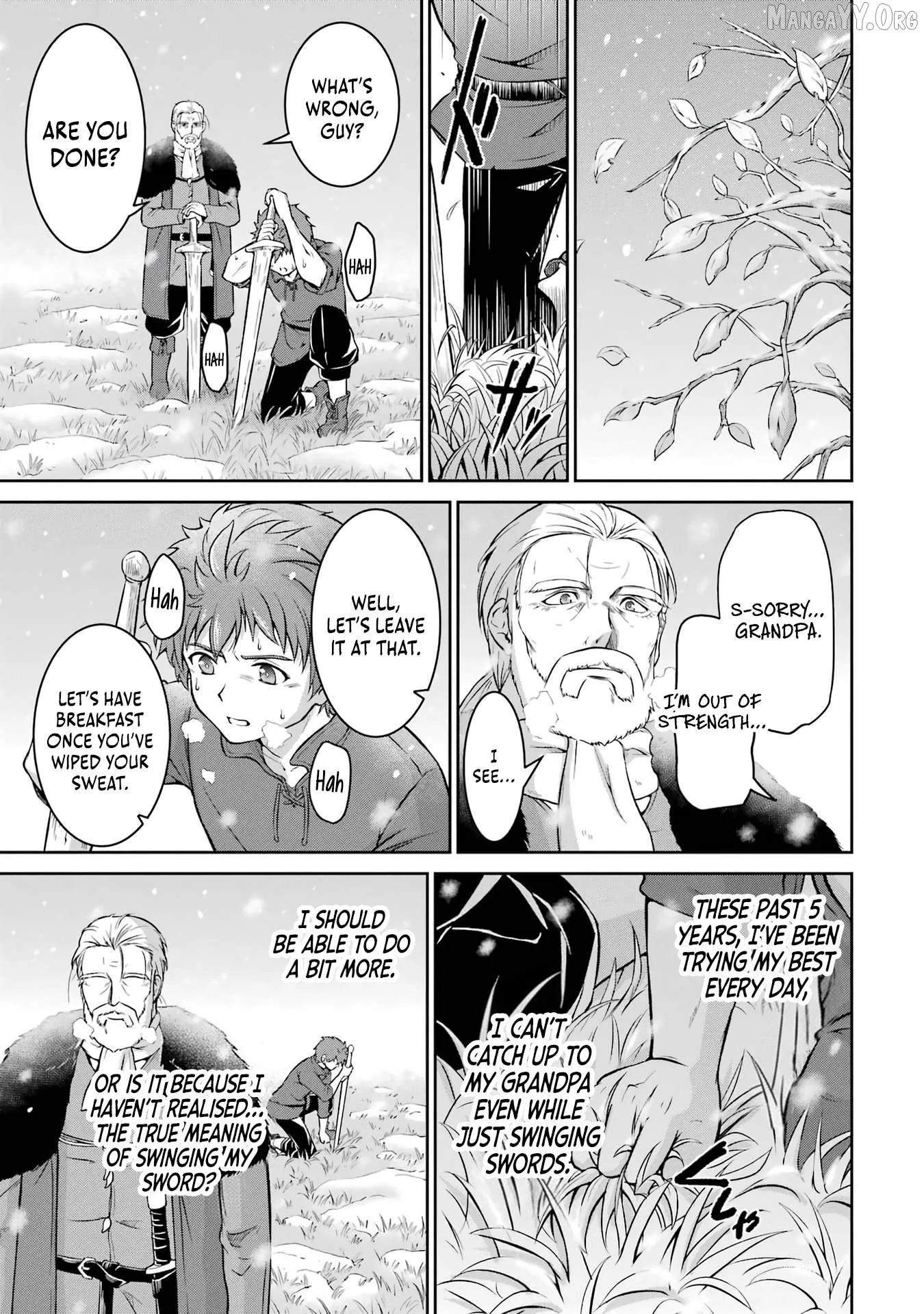 Ossan Boukensha no Okureta Eiyuu-tan  Kansha no Suburi o 1 nichi 1 man Kaishite itara, Kensei ga Deshi-iri Shigan ni Yatte Kita Chapter 1 page 29 - 