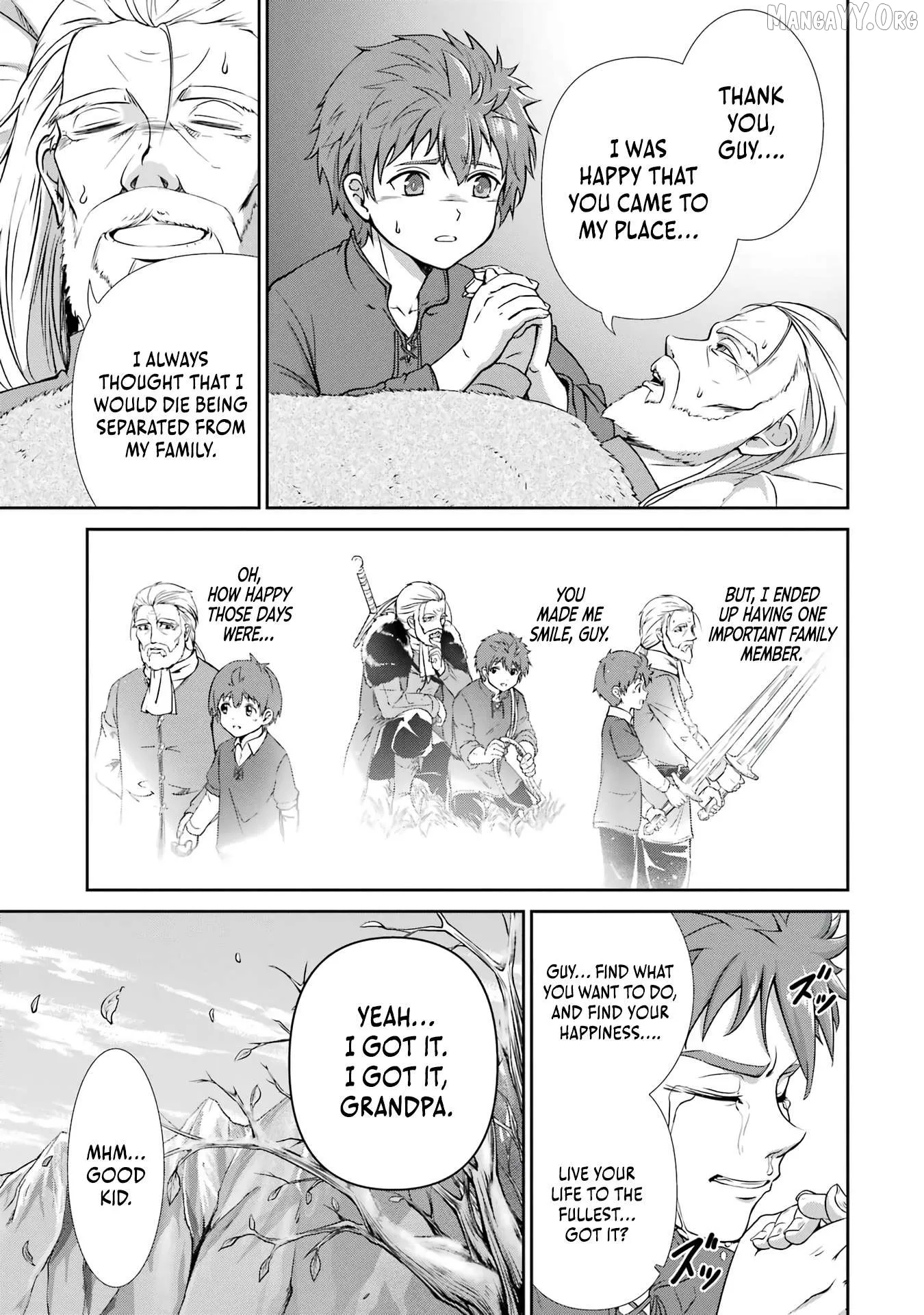 Ossan Boukensha no Okureta Eiyuu-tan  Kansha no Suburi o 1 nichi 1 man Kaishite itara, Kensei ga Deshi-iri Shigan ni Yatte Kita Chapter 1 page 33 - 