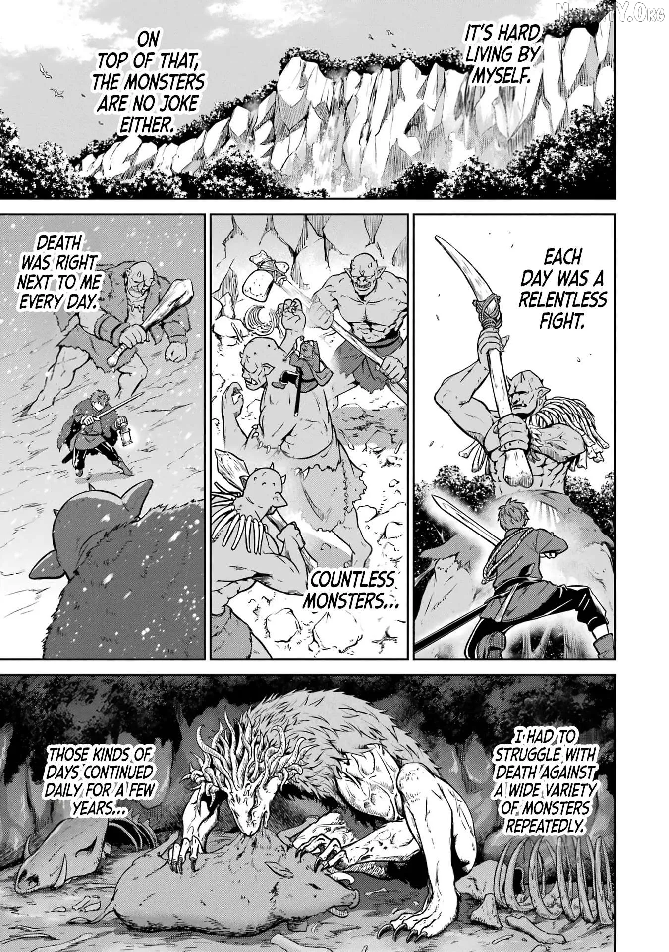 Ossan Boukensha no Okureta Eiyuu-tan  Kansha no Suburi o 1 nichi 1 man Kaishite itara, Kensei ga Deshi-iri Shigan ni Yatte Kita Chapter 1 page 45 - 