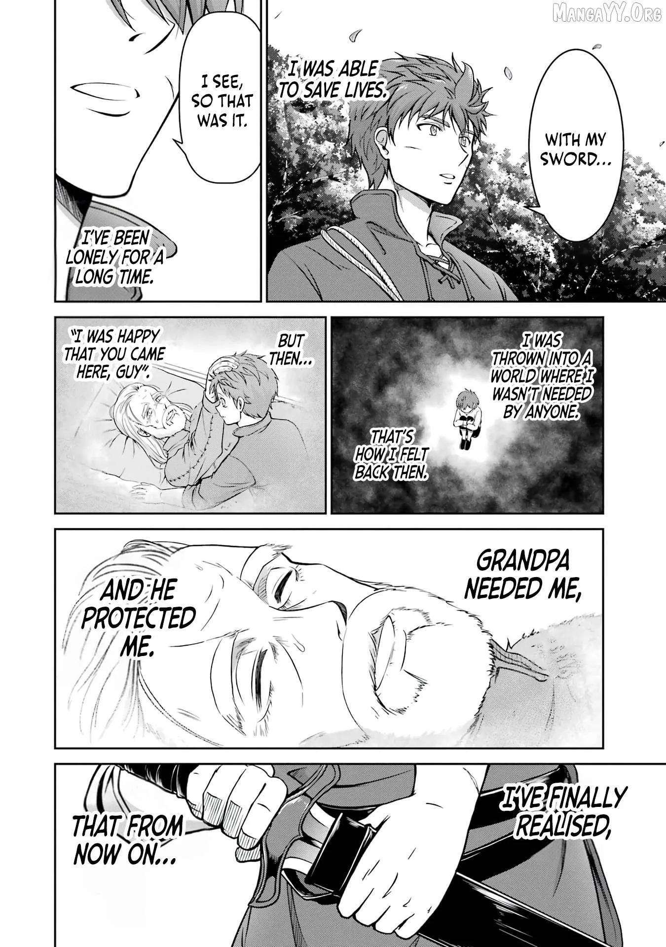 Ossan Boukensha no Okureta Eiyuu-tan  Kansha no Suburi o 1 nichi 1 man Kaishite itara, Kensei ga Deshi-iri Shigan ni Yatte Kita Chapter 1 page 50 - 