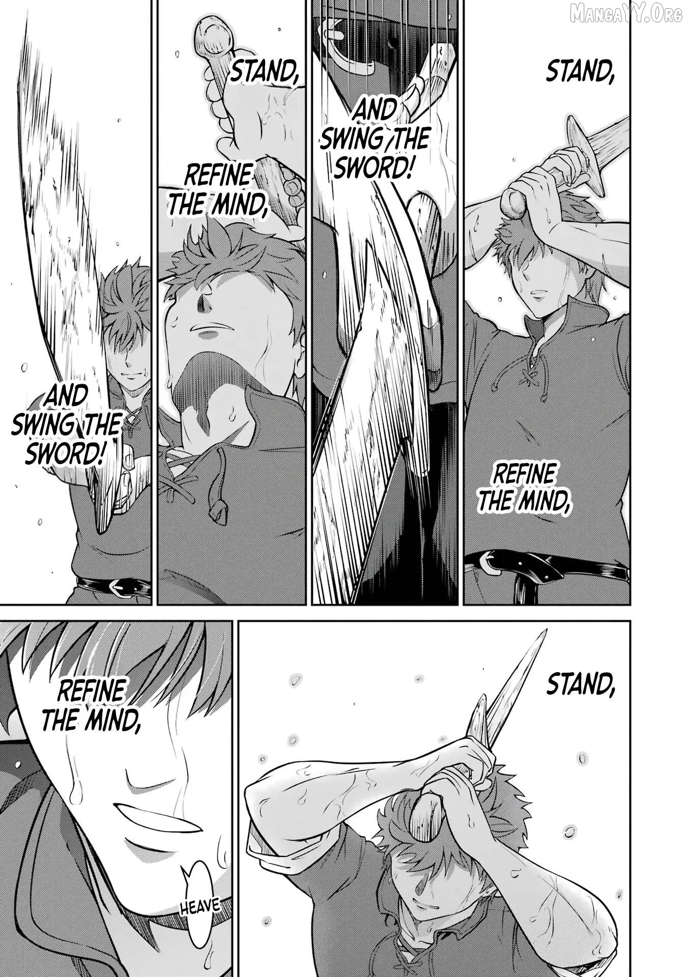 Ossan Boukensha no Okureta Eiyuu-tan  Kansha no Suburi o 1 nichi 1 man Kaishite itara, Kensei ga Deshi-iri Shigan ni Yatte Kita Chapter 1 page 53 - 