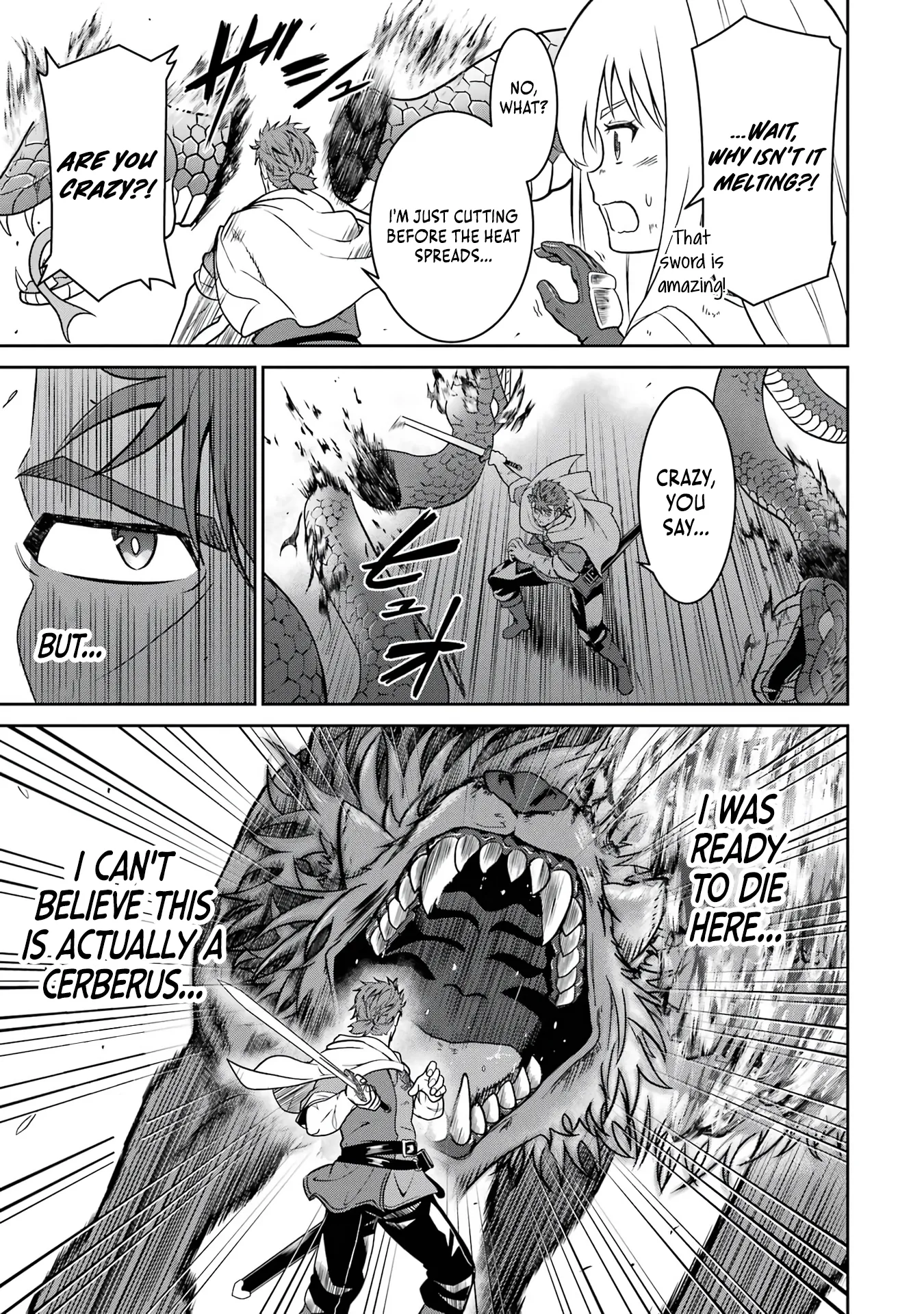 Ossan Boukensha no Okureta Eiyuu-tan  Kansha no Suburi o 1 nichi 1 man Kaishite itara, Kensei ga Deshi-iri Shigan ni Yatte Kita Chapter 2 page 58 - 