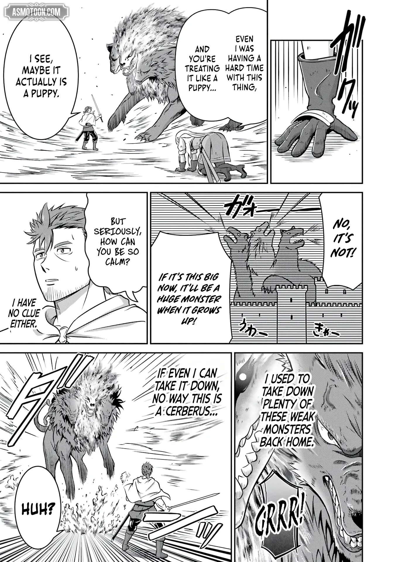 Ossan Boukensha no Okureta Eiyuu-tan  Kansha no Suburi o 1 nichi 1 man Kaishite itara, Kensei ga Deshi-iri Shigan ni Yatte Kita Chapter 2 page 60 - 