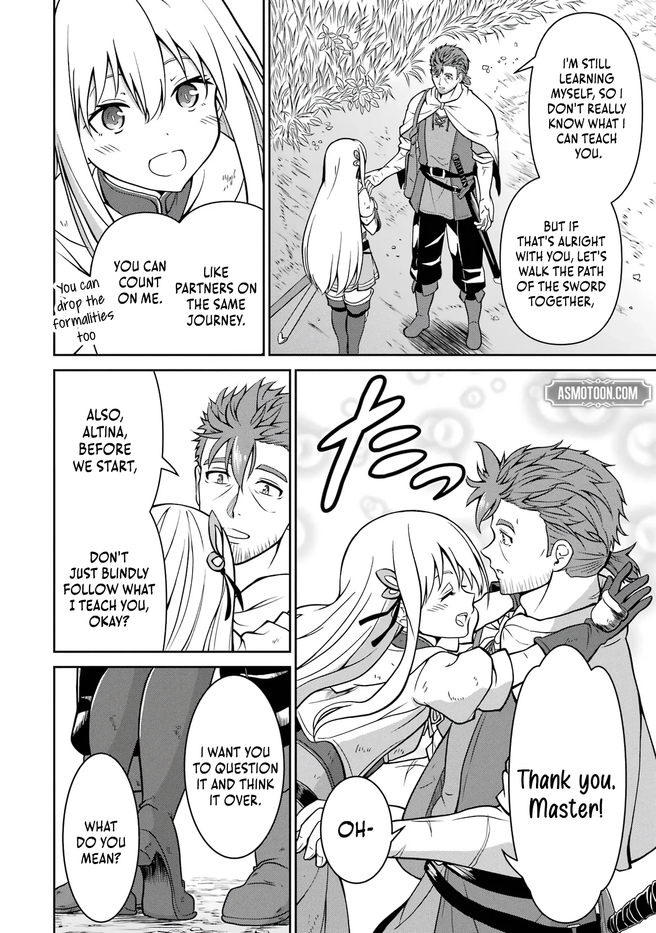 Ossan Boukensha no Okureta Eiyuu-tan  Kansha no Suburi o 1 nichi 1 man Kaishite itara, Kensei ga Deshi-iri Shigan ni Yatte Kita Chapter 2 page 76 - 