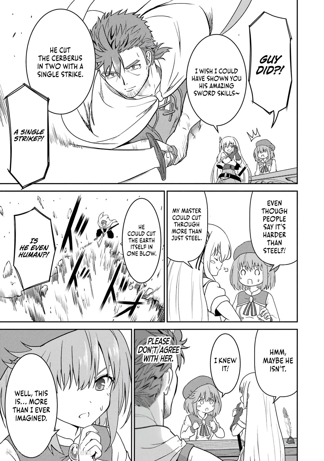 Ossan Boukensha no Okureta Eiyuu-tan  Kansha no Suburi o 1 nichi 1 man Kaishite itara, Kensei ga Deshi-iri Shigan ni Yatte Kita Chapter 3 page 13 - 