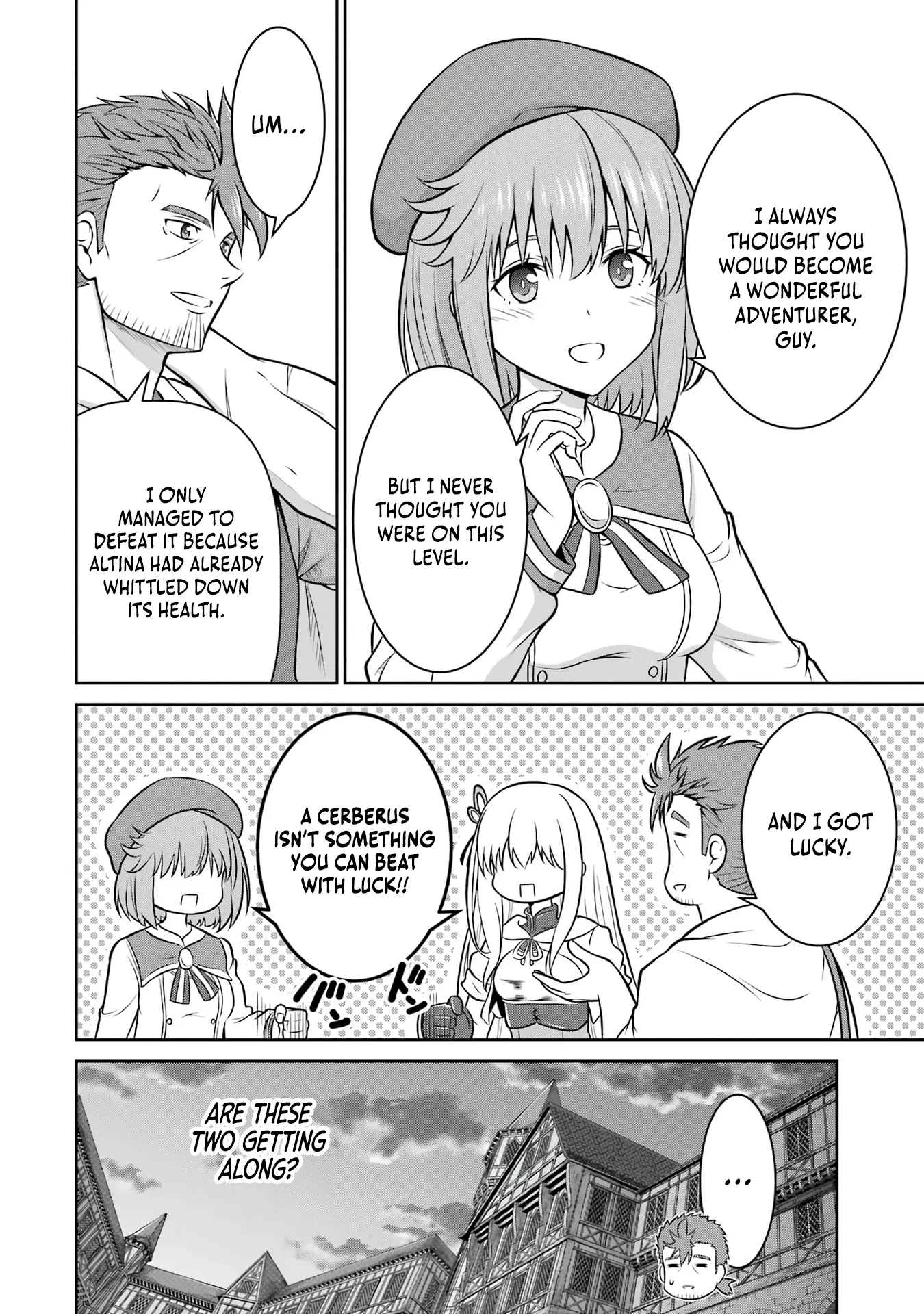 Ossan Boukensha no Okureta Eiyuu-tan  Kansha no Suburi o 1 nichi 1 man Kaishite itara, Kensei ga Deshi-iri Shigan ni Yatte Kita Chapter 3 page 14 - 