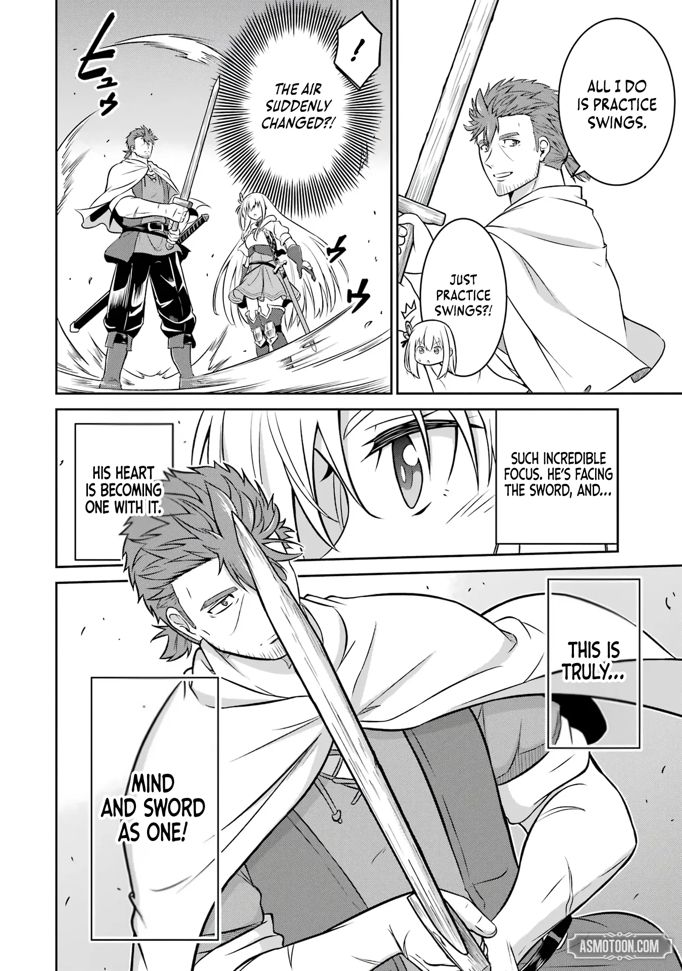 Ossan Boukensha no Okureta Eiyuu-tan  Kansha no Suburi o 1 nichi 1 man Kaishite itara, Kensei ga Deshi-iri Shigan ni Yatte Kita Chapter 3 page 16 - 