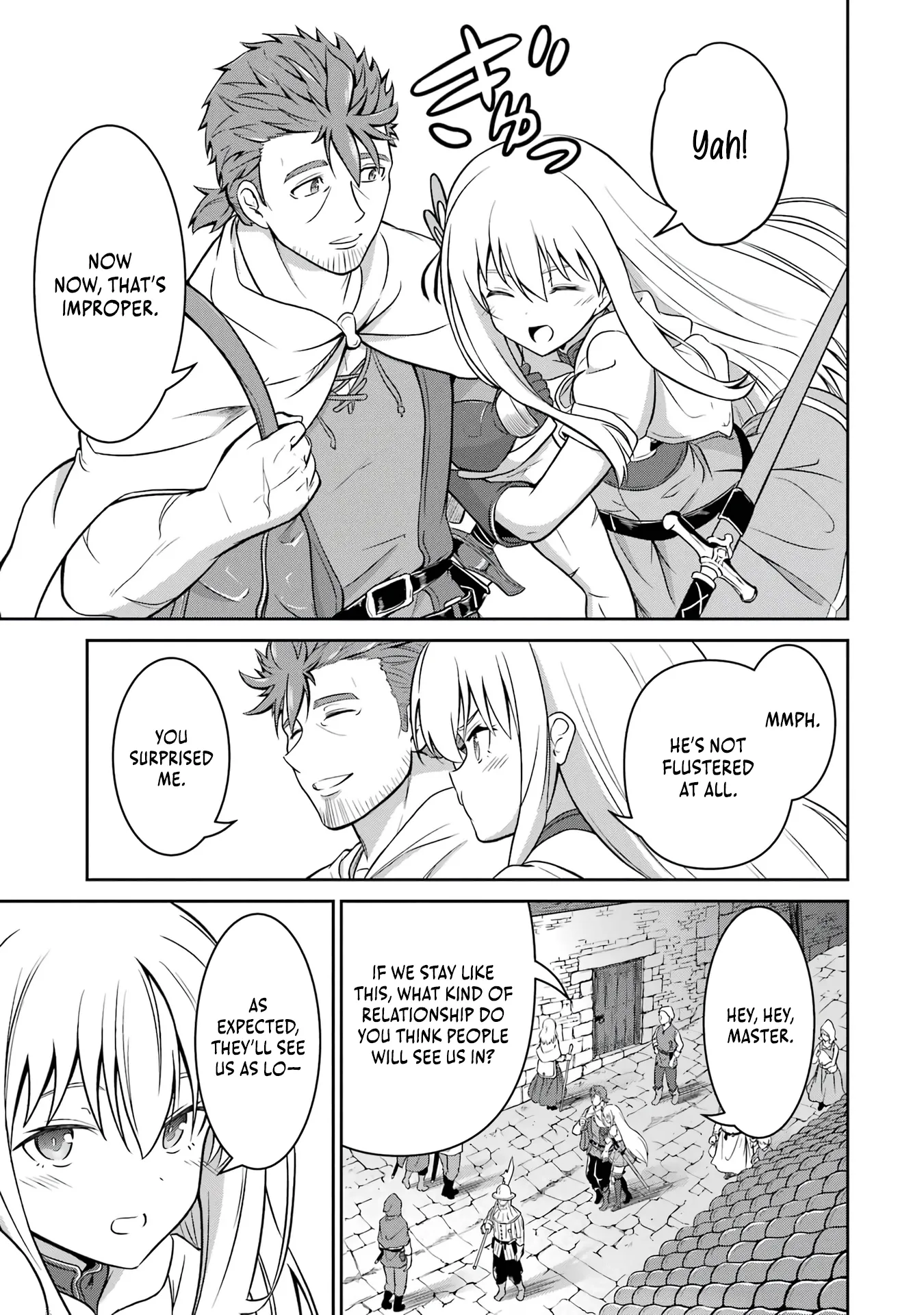 Ossan Boukensha no Okureta Eiyuu-tan  Kansha no Suburi o 1 nichi 1 man Kaishite itara, Kensei ga Deshi-iri Shigan ni Yatte Kita Chapter 3 page 31 - 