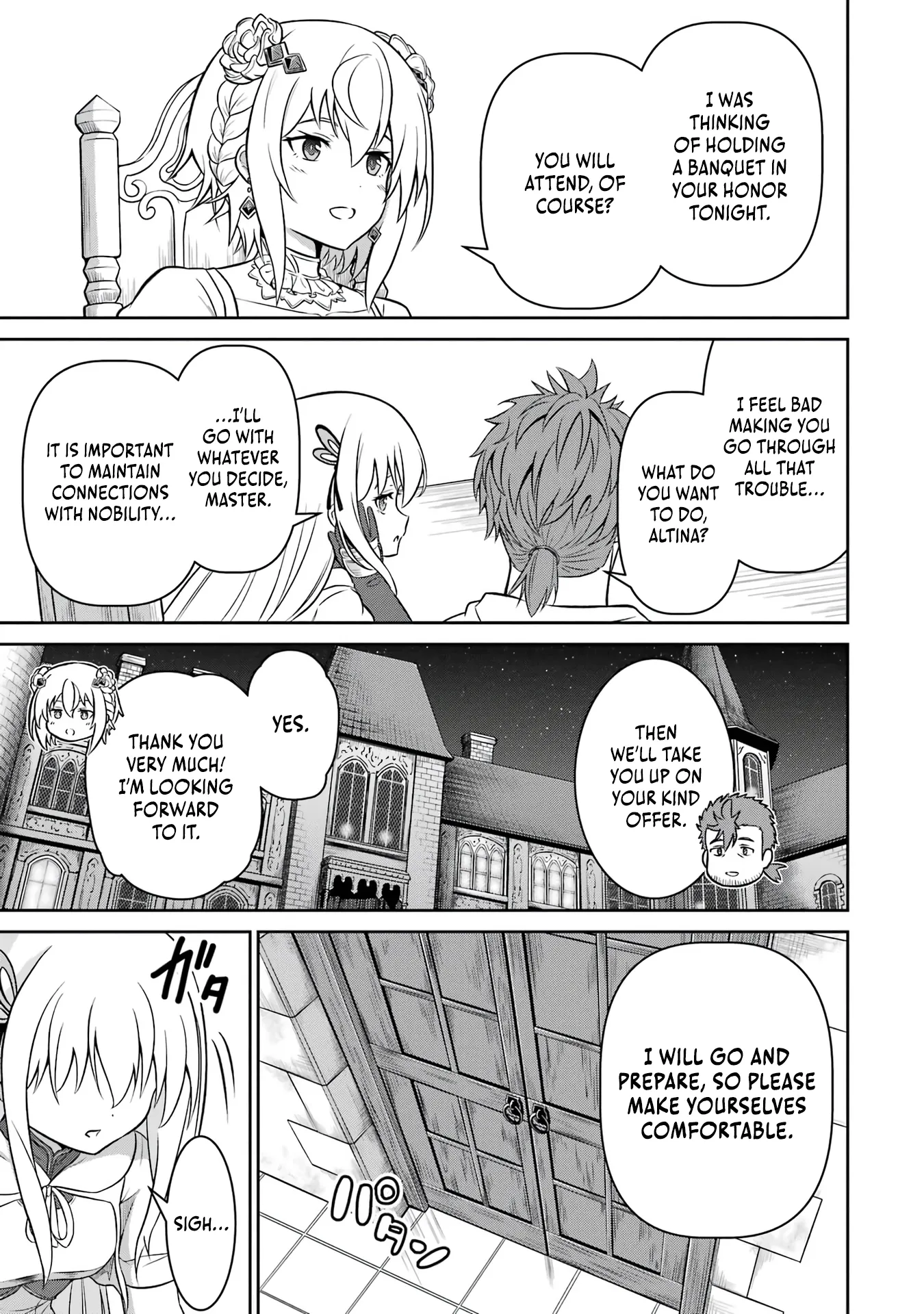 Ossan Boukensha no Okureta Eiyuu-tan  Kansha no Suburi o 1 nichi 1 man Kaishite itara, Kensei ga Deshi-iri Shigan ni Yatte Kita Chapter 3 page 45 - 