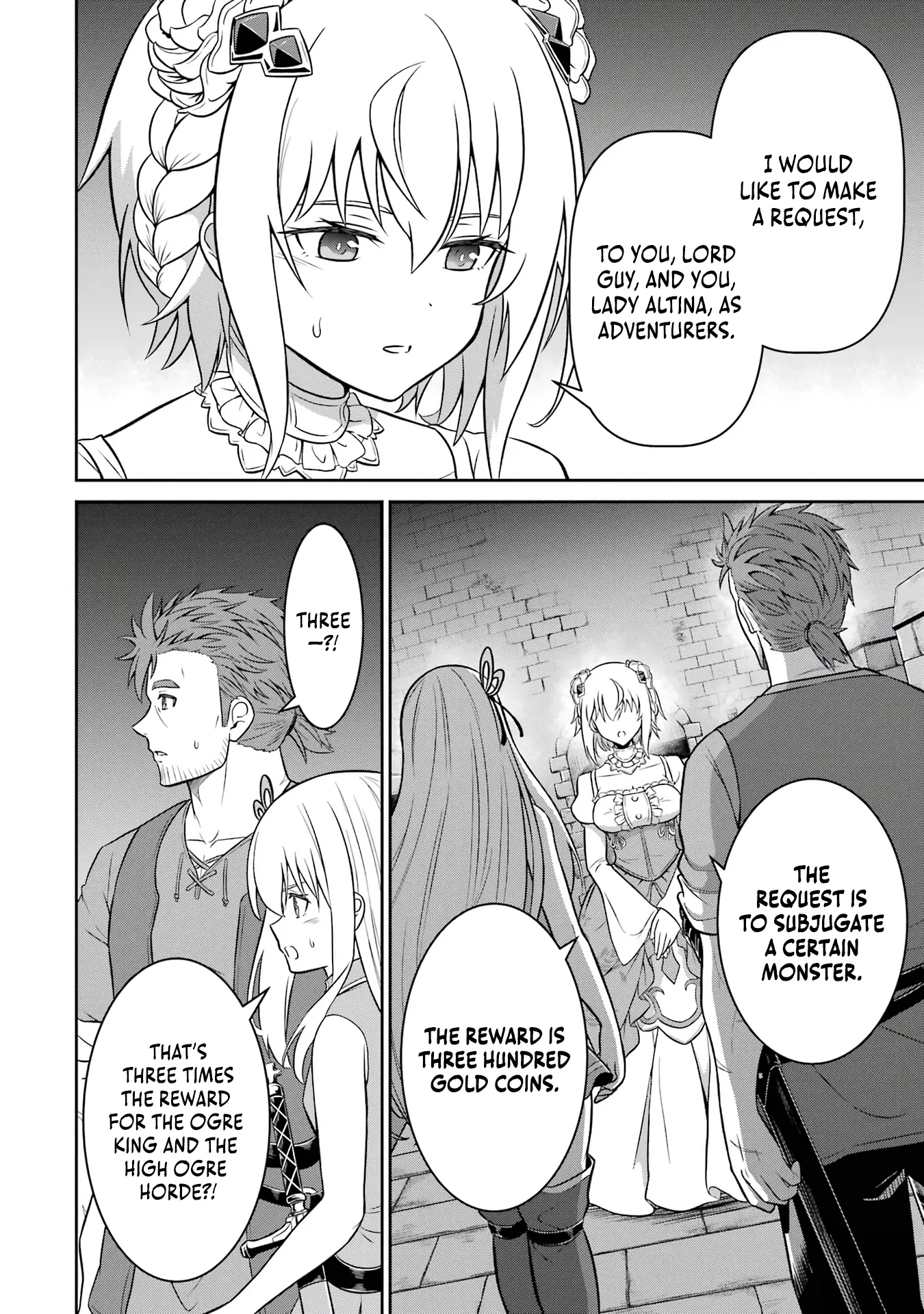 Ossan Boukensha no Okureta Eiyuu-tan  Kansha no Suburi o 1 nichi 1 man Kaishite itara, Kensei ga Deshi-iri Shigan ni Yatte Kita Chapter 3 page 50 - 