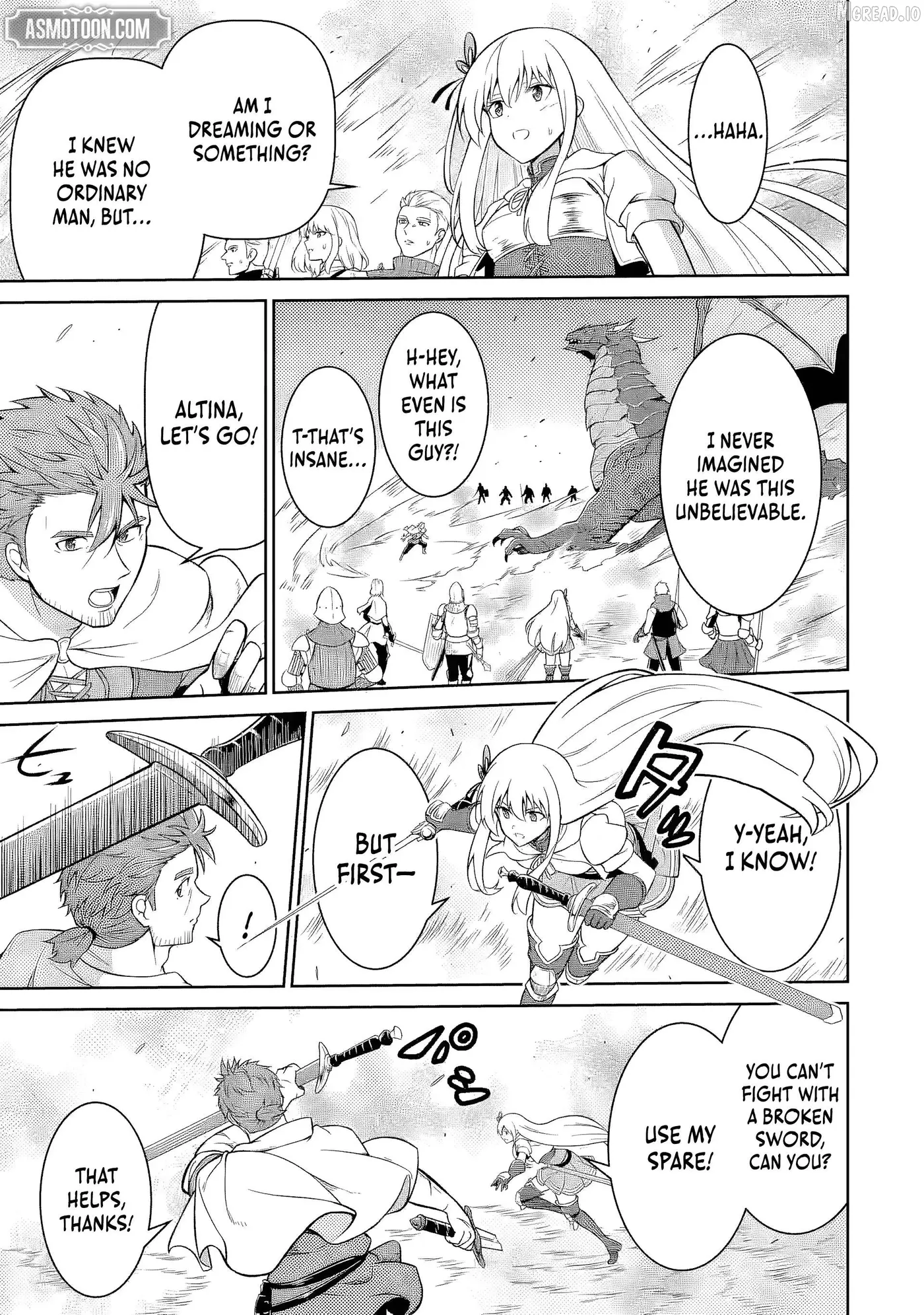 Ossan Boukensha no Okureta Eiyuu-tan  Kansha no Suburi o 1 nichi 1 man Kaishite itara, Kensei ga Deshi-iri Shigan ni Yatte Kita Chapter 5 page 12 - 