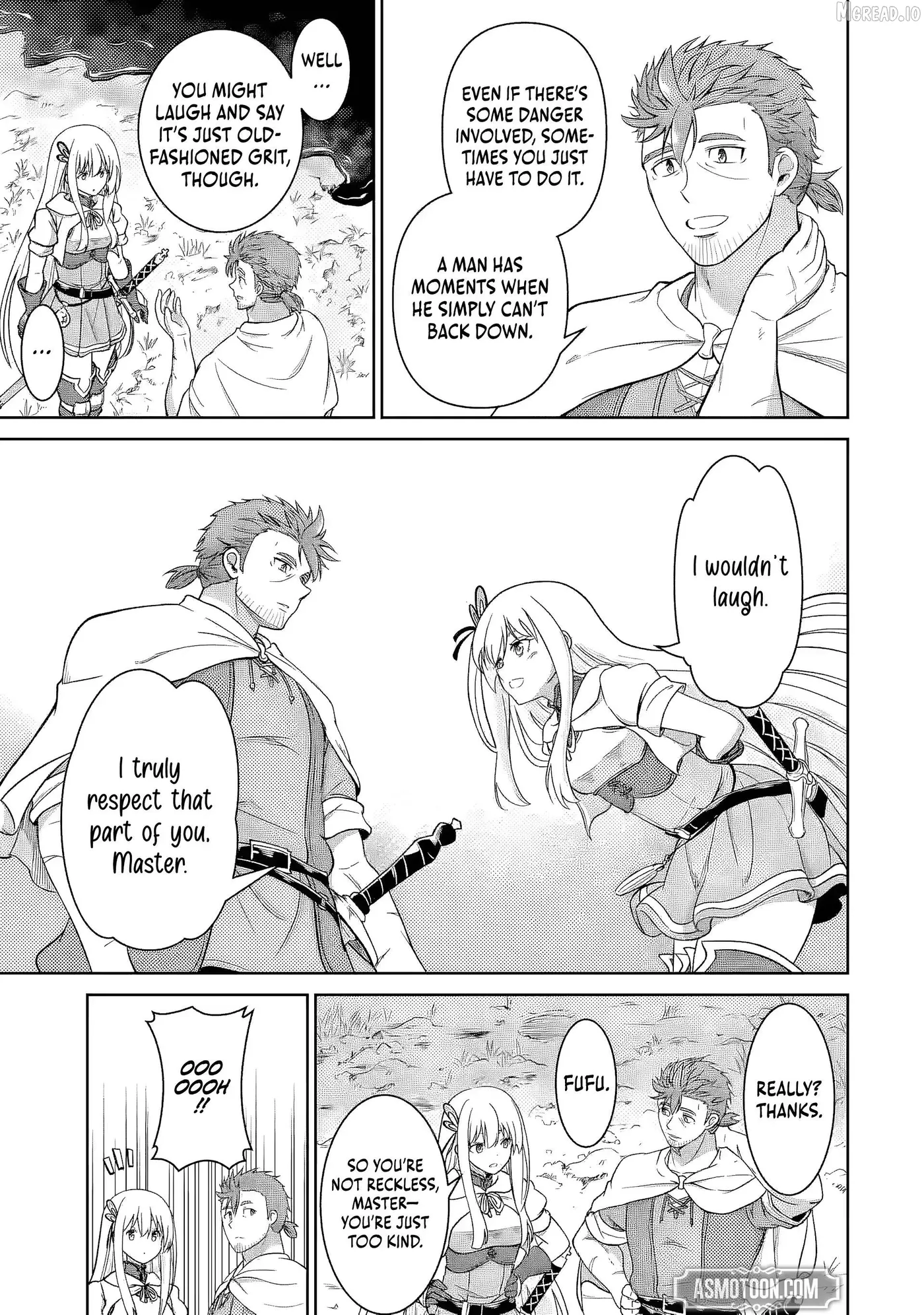 Ossan Boukensha no Okureta Eiyuu-tan  Kansha no Suburi o 1 nichi 1 man Kaishite itara, Kensei ga Deshi-iri Shigan ni Yatte Kita Chapter 5 page 37 - 