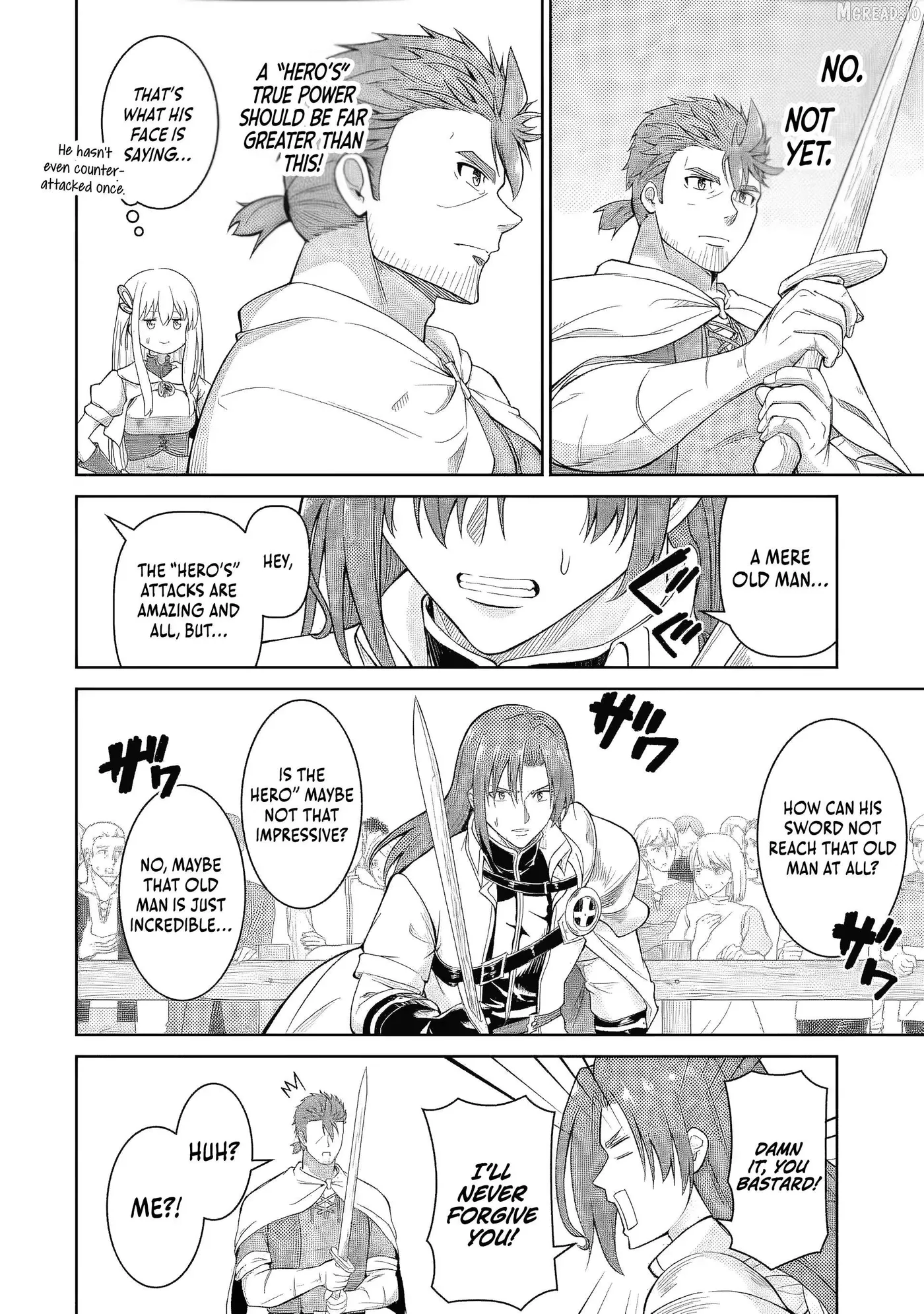 Ossan Boukensha no Okureta Eiyuu-tan  Kansha no Suburi o 1 nichi 1 man Kaishite itara, Kensei ga Deshi-iri Shigan ni Yatte Kita Chapter 6 page 29 - 