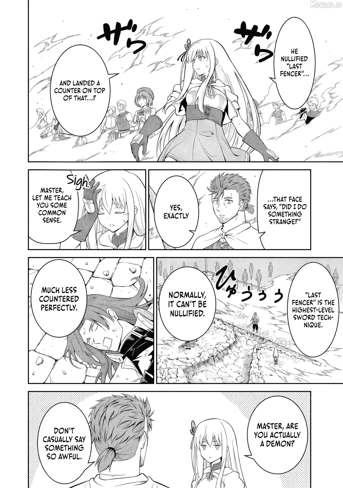 Ossan Boukensha no Okureta Eiyuu-tan  Kansha no Suburi o 1 nichi 1 man Kaishite itara, Kensei ga Deshi-iri Shigan ni Yatte Kita Chapter 6 page 37 - 