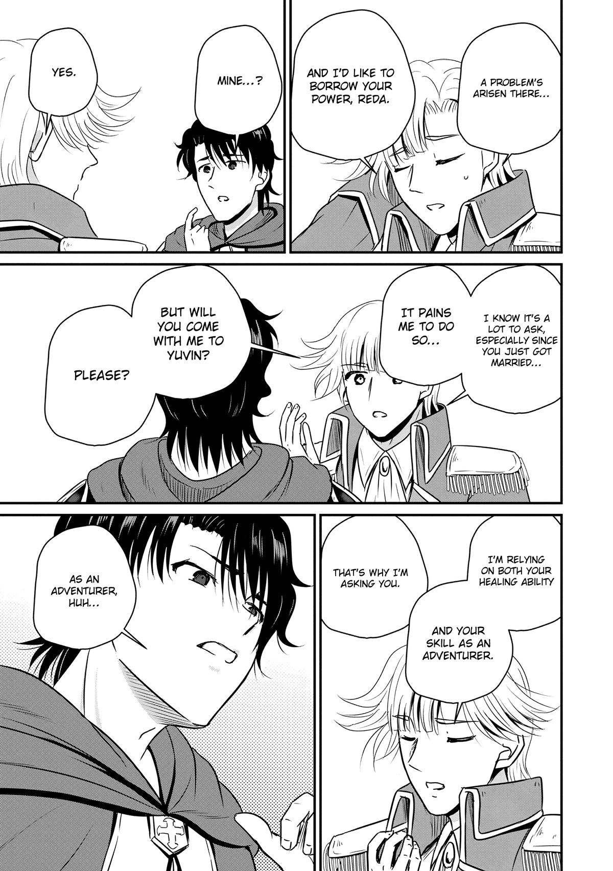 Ossan Teihen Chiyushi to Manamusume no Henkyou Life ~Chuunen Otoko ga Kaifuku Skill ni Kakusei Shite, Eiyuu e Nariagaru~ Chapter 64 page 9 - 