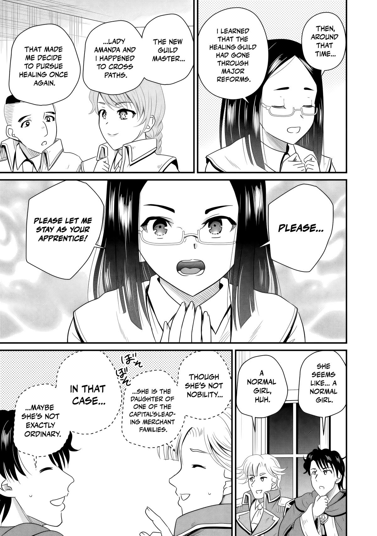 Ossan Teihen Chiyushi to Manamusume no Henkyou Life ~Chuunen Otoko ga Kaifuku Skill ni Kakusei Shite, Eiyuu e Nariagaru~ Chapter 76 page 23 - 