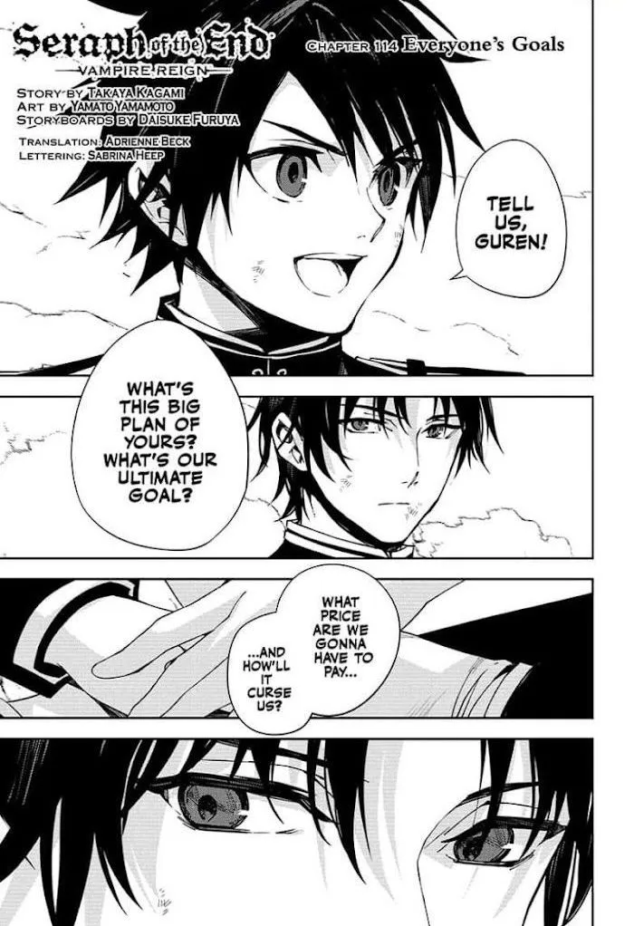 Owari no Seraph Chapter 114 page 1 - 