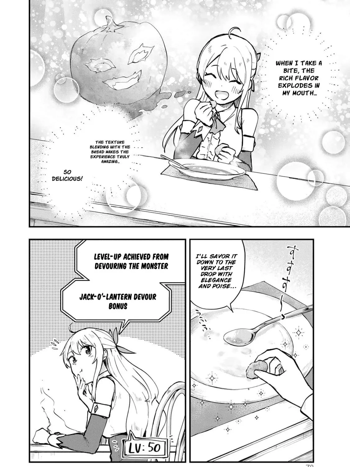 [Pakupaku desu wa] Tsuihou Sareta Ojou-sama no "Monster wo Taberu Hodo Tsuyoku Naru" Skill wa, 1-shoku de 1 Level Up Suru Zendai Mimon no Saikyou Skill Deshita. 3-nichi de Jinrui Saikyou ni Narimashita wa! Chapter 11 page 23 - 