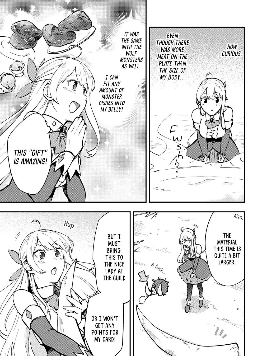 [Pakupaku desu wa] Tsuihou Sareta Ojou-sama no "Monster wo Taberu Hodo Tsuyoku Naru" Skill wa, 1-shoku de 1 Level Up Suru Zendai Mimon no Saikyou Skill Deshita. 3-nichi de Jinrui Saikyou ni Narimashita wa! Chapter 4 page 5 - 