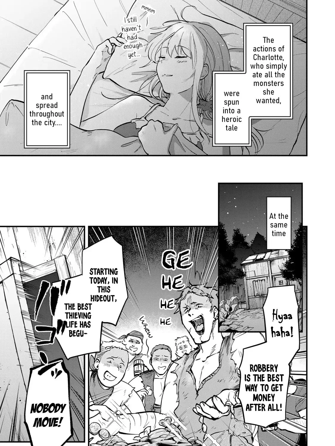 [Pakupaku desu wa] Tsuihou Sareta Ojou-sama no "Monster wo Taberu Hodo Tsuyoku Naru" Skill wa, 1-shoku de 1 Level Up Suru Zendai Mimon no Saikyou Skill Deshita. 3-nichi de Jinrui Saikyou ni Narimashita wa! Chapter 4 page 49 - 
