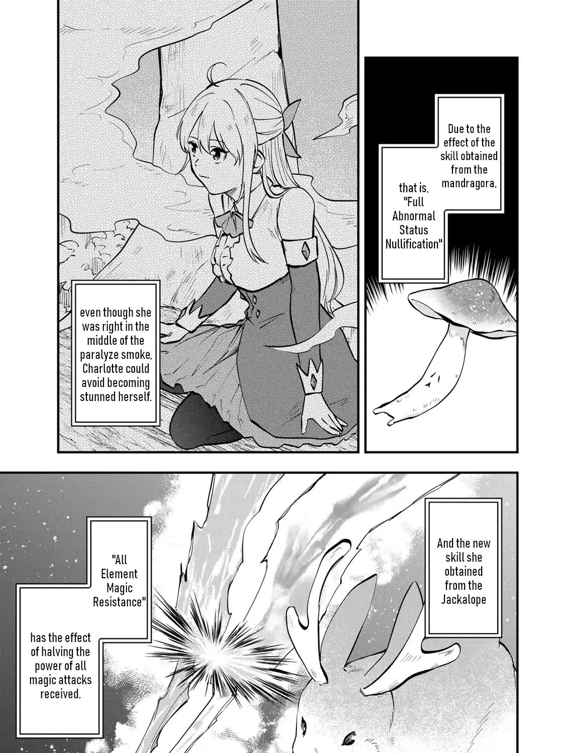 [Pakupaku desu wa] Tsuihou Sareta Ojou-sama no "Monster wo Taberu Hodo Tsuyoku Naru" Skill wa, 1-shoku de 1 Level Up Suru Zendai Mimon no Saikyou Skill Deshita. 3-nichi de Jinrui Saikyou ni Narimashita wa! Chapter 7 page 67 - 