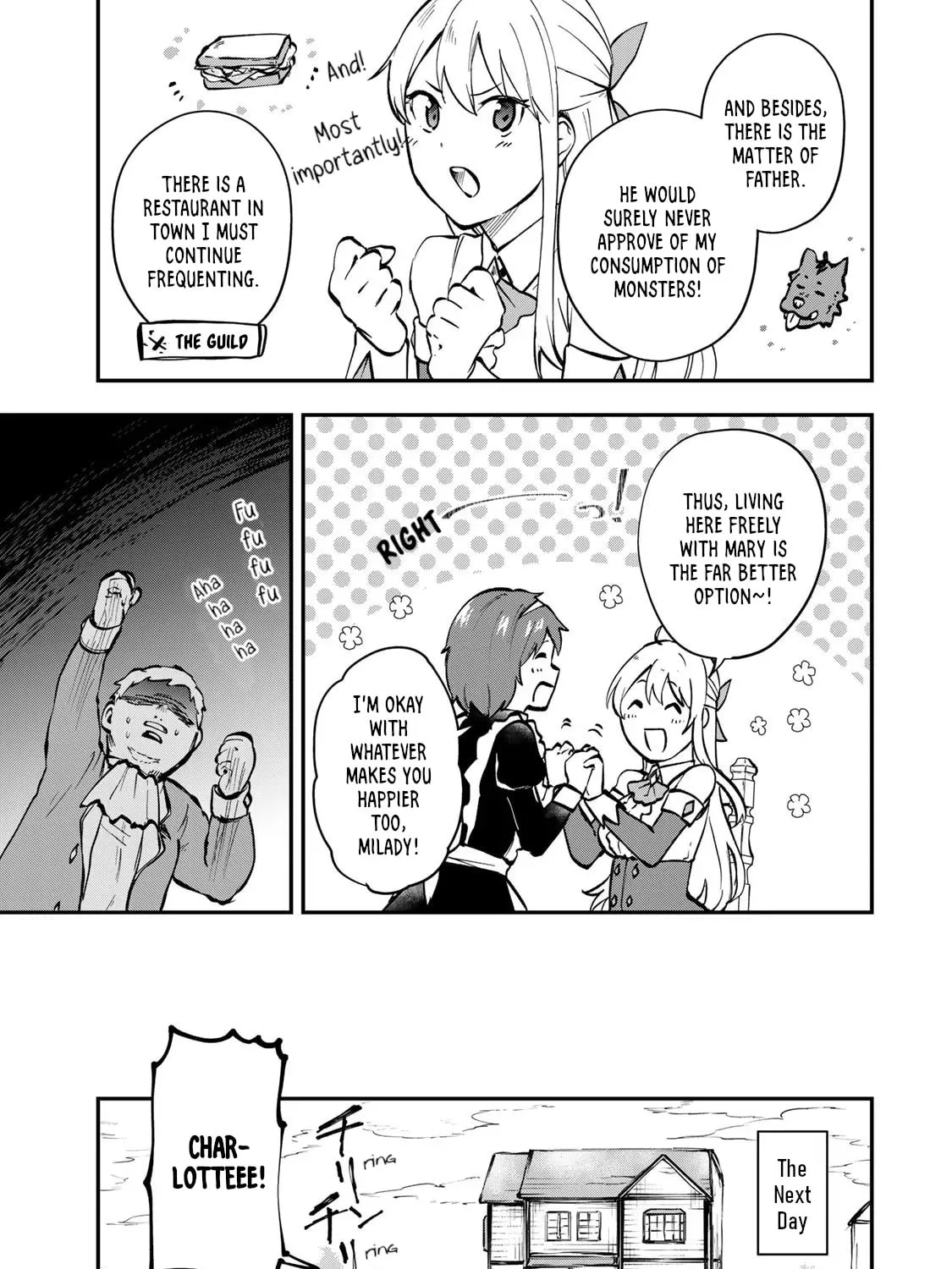 [Pakupaku desu wa] Tsuihou Sareta Ojou-sama no "Monster wo Taberu Hodo Tsuyoku Naru" Skill wa, 1-shoku de 1 Level Up Suru Zendai Mimon no Saikyou Skill Deshita. 3-nichi de Jinrui Saikyou ni Narimashita wa! Chapter 8 page 21 - 