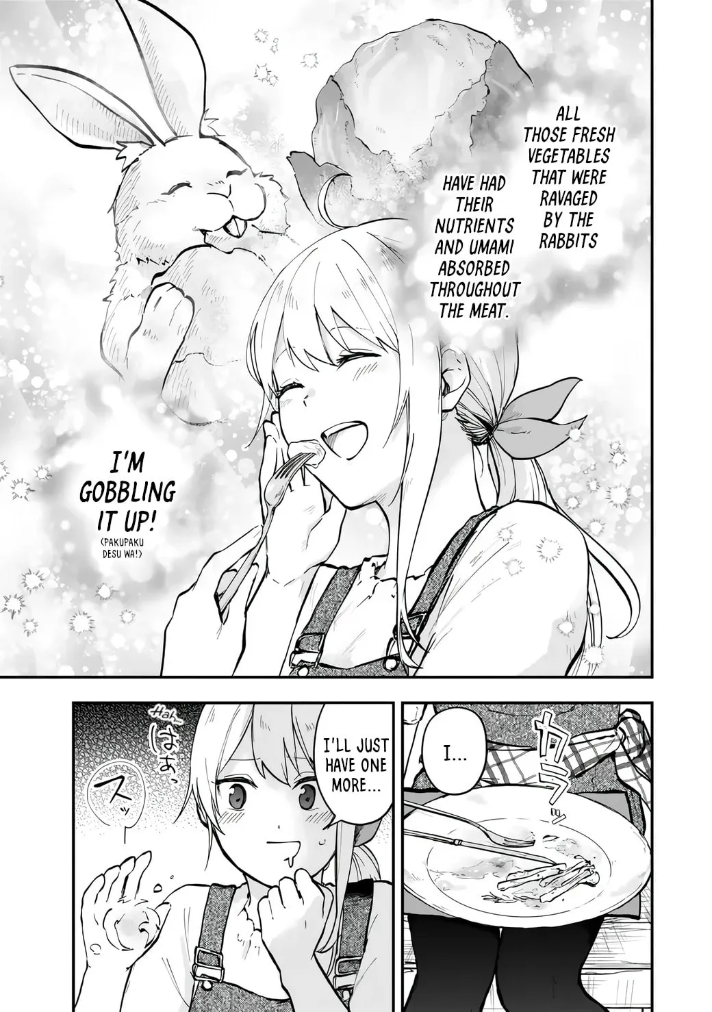 [Pakupaku desu wa] Tsuihou Sareta Ojou-sama no "Monster wo Taberu Hodo Tsuyoku Naru" Skill wa, 1-shoku de 1 Level Up Suru Zendai Mimon no Saikyou Skill Deshita. 3-nichi de Jinrui Saikyou ni Narimashita wa! Chapter 9 page 31 - 