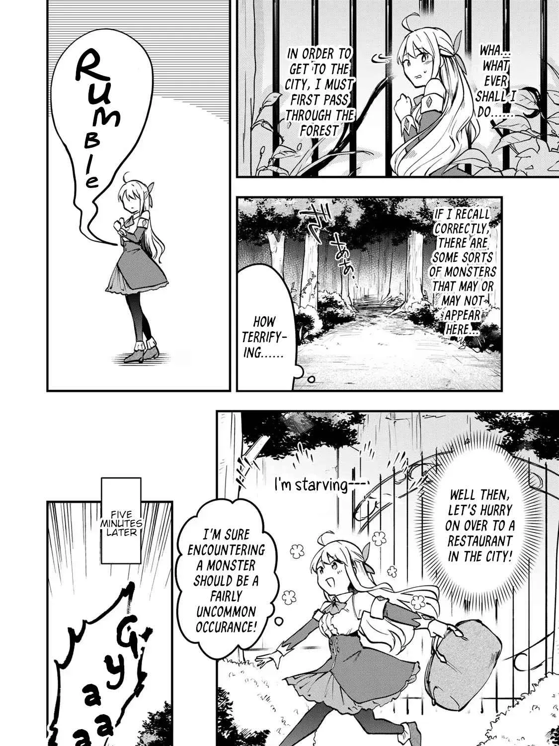 [Pakupaku desu wa] Tsuihousareta Ojou-sama no "Monster wo Taberu Hodo Tsuyoku Naru" Skill wa, 1-shoku de 1 Level Up suru Zendaimimon no Saikyou Skill deshita. 3-nichi de Jinrui Saikyou ni narimashita wa~! Chapter 0 page 12 - 
