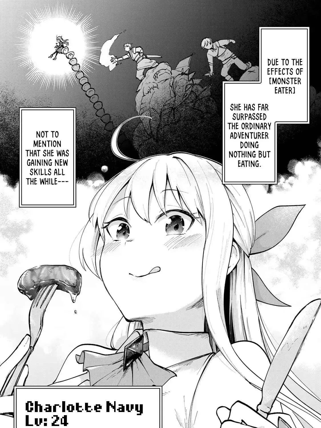 [Pakupaku desu wa] Tsuihousareta Ojou-sama no "Monster wo Taberu Hodo Tsuyoku Naru" Skill wa, 1-shoku de 1 Level Up suru Zendaimimon no Saikyou Skill deshita. 3-nichi de Jinrui Saikyou ni narimashita wa~! Chapter 0 page 61 - 