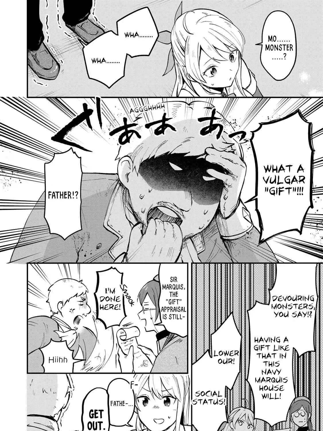 [Pakupaku desu wa] Tsuihousareta Ojou-sama no "Monster wo Taberu Hodo Tsuyoku Naru" Skill wa, 1-shoku de 1 Level Up suru Zendaimimon no Saikyou Skill deshita. 3-nichi de Jinrui Saikyou ni narimashita wa~! Chapter 0 page 8 - 