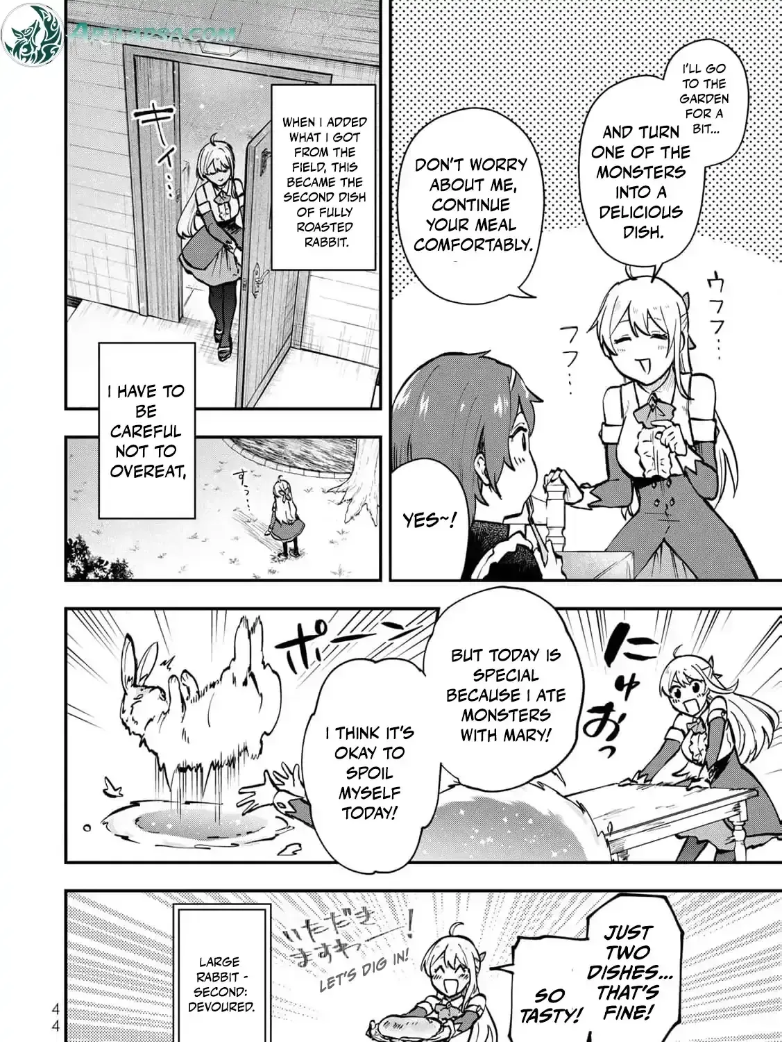 [Pakupaku desu wa] Tsuihousareta Ojou-sama no "Monster wo Taberu Hodo Tsuyoku Naru" Skill wa, 1-shoku de 1 Level Up suru Zendaimimon no Saikyou Skill deshita. 3-nichi de Jinrui Saikyou ni narimashita wa~! Chapter 10 page 23 - 