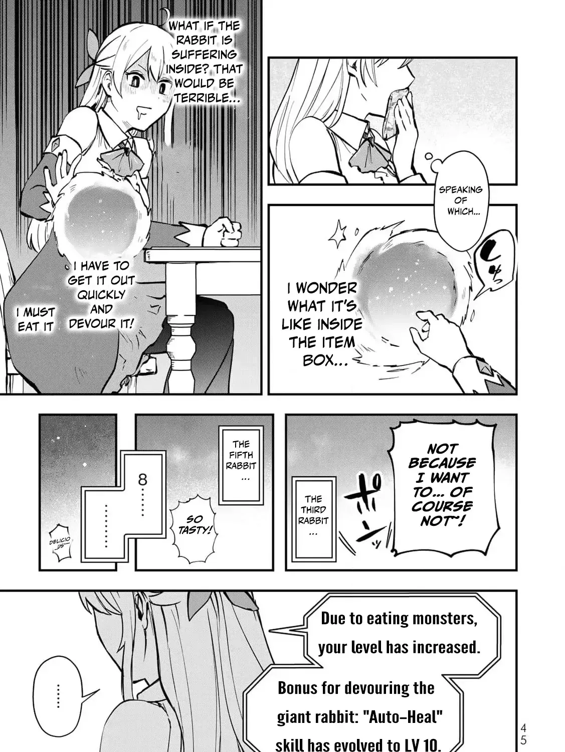 [Pakupaku desu wa] Tsuihousareta Ojou-sama no "Monster wo Taberu Hodo Tsuyoku Naru" Skill wa, 1-shoku de 1 Level Up suru Zendaimimon no Saikyou Skill deshita. 3-nichi de Jinrui Saikyou ni narimashita wa~! Chapter 10 page 25 - 