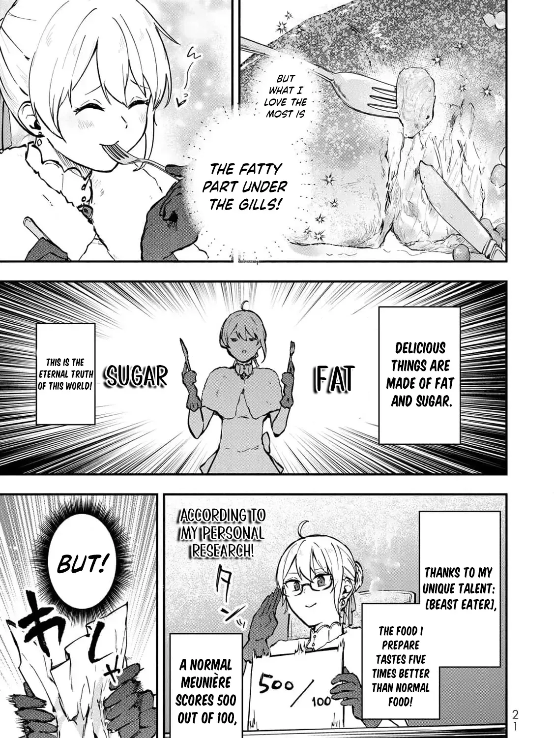 [Pakupaku desu wa] Tsuihousareta Ojou-sama no "Monster wo Taberu Hodo Tsuyoku Naru" Skill wa, 1-shoku de 1 Level Up suru Zendaimimon no Saikyou Skill deshita. 3-nichi de Jinrui Saikyou ni narimashita wa~! Chapter 13 page 45 - 