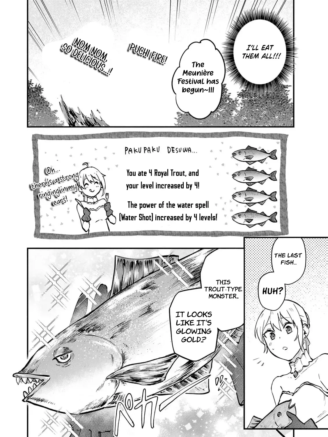 [Pakupaku desu wa] Tsuihousareta Ojou-sama no "Monster wo Taberu Hodo Tsuyoku Naru" Skill wa, 1-shoku de 1 Level Up suru Zendaimimon no Saikyou Skill deshita. 3-nichi de Jinrui Saikyou ni narimashita wa~! Chapter 13 page 63 - 