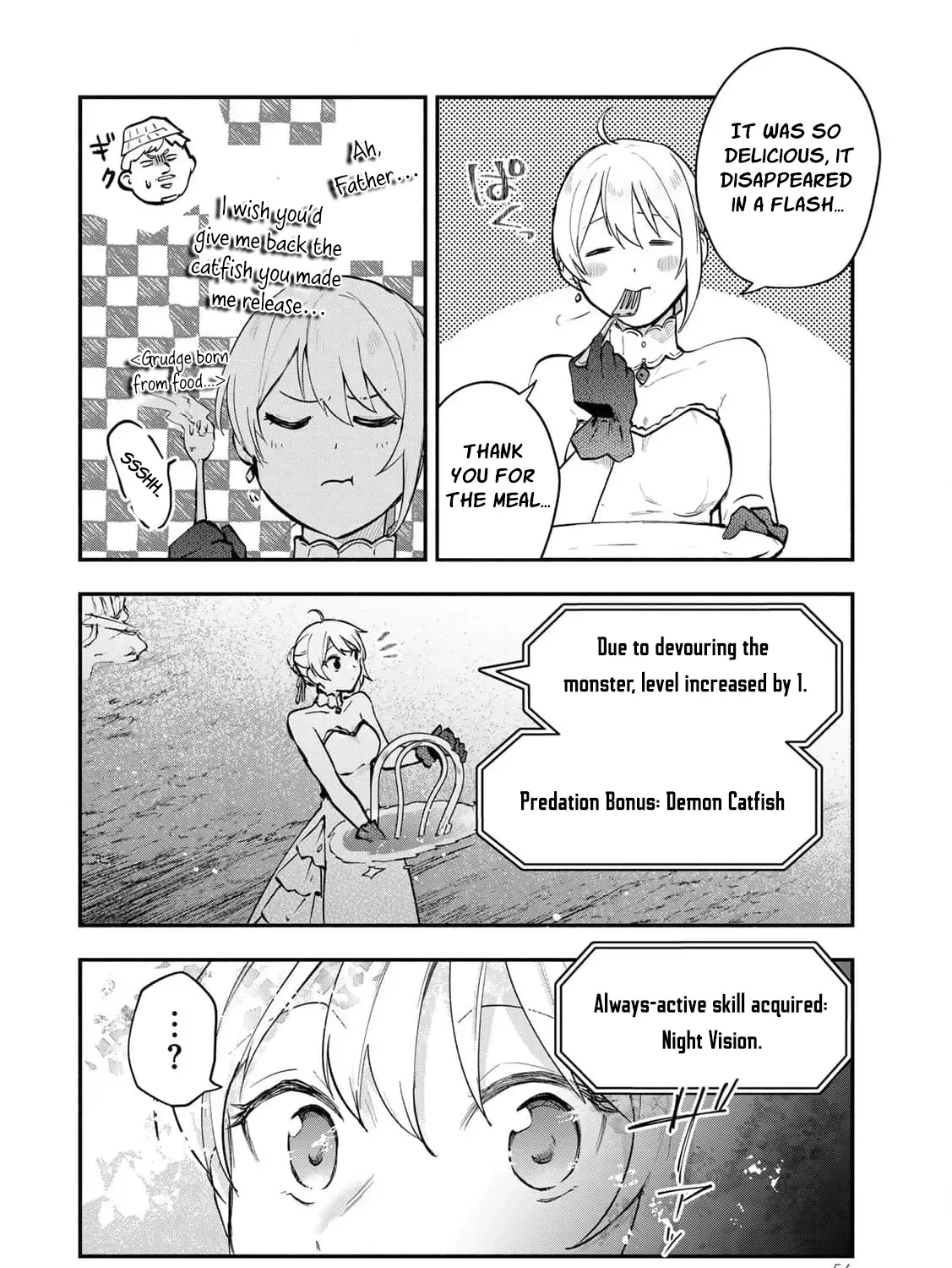 [Pakupaku desu wa] Tsuihousareta Ojou-sama no "Monster wo Taberu Hodo Tsuyoku Naru" Skill wa, 1-shoku de 1 Level Up suru Zendaimimon no Saikyou Skill deshita. 3-nichi de Jinrui Saikyou ni narimashita wa~! Chapter 14 page 29 - 