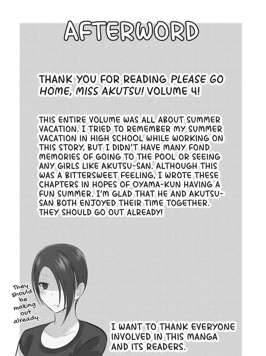 Please Go Home, Miss Akutsu! Chapter 88.5 page 33 - 